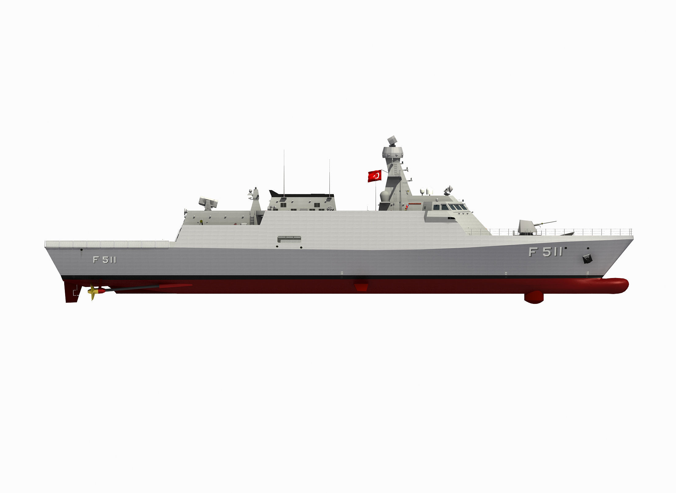 MILGEM CLASS CORVETTE TCG HEYBELIADA 3D model_12