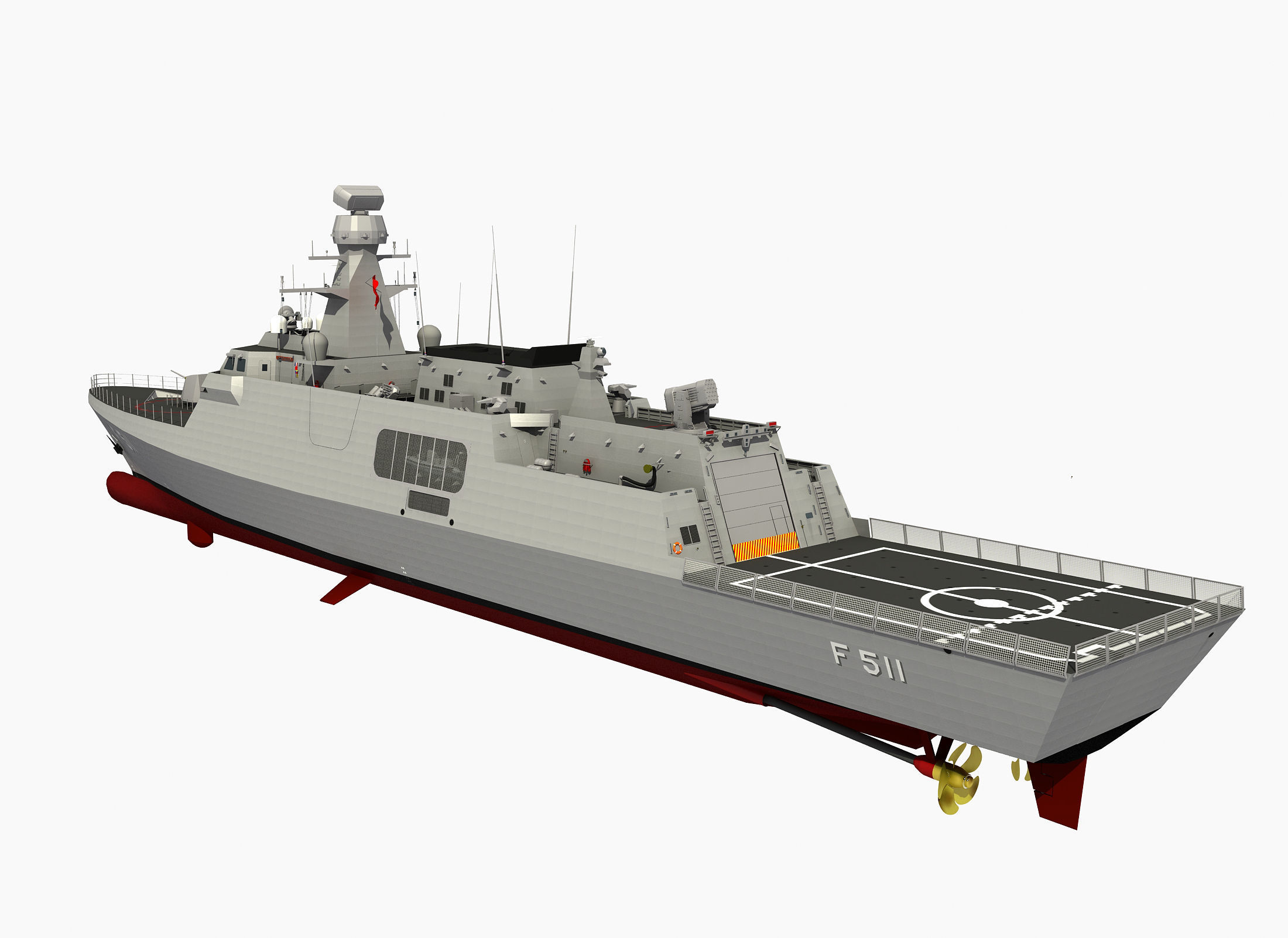 MILGEM CLASS CORVETTE TCG HEYBELIADA 3D model_9