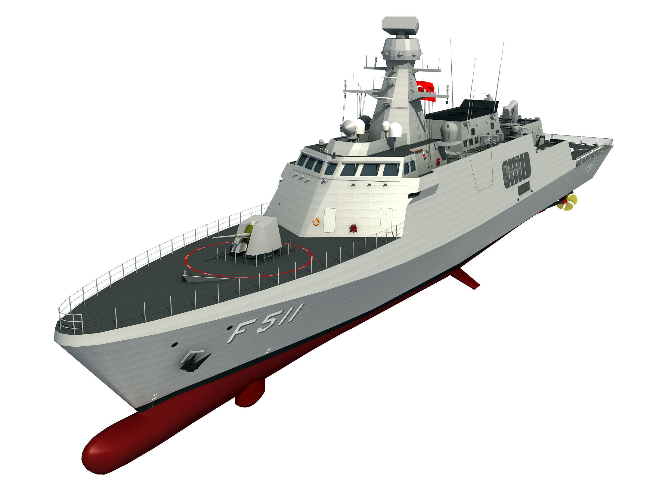 MILGEM CLASS CORVETTE TCG HEYBELIADA 3D model_1
