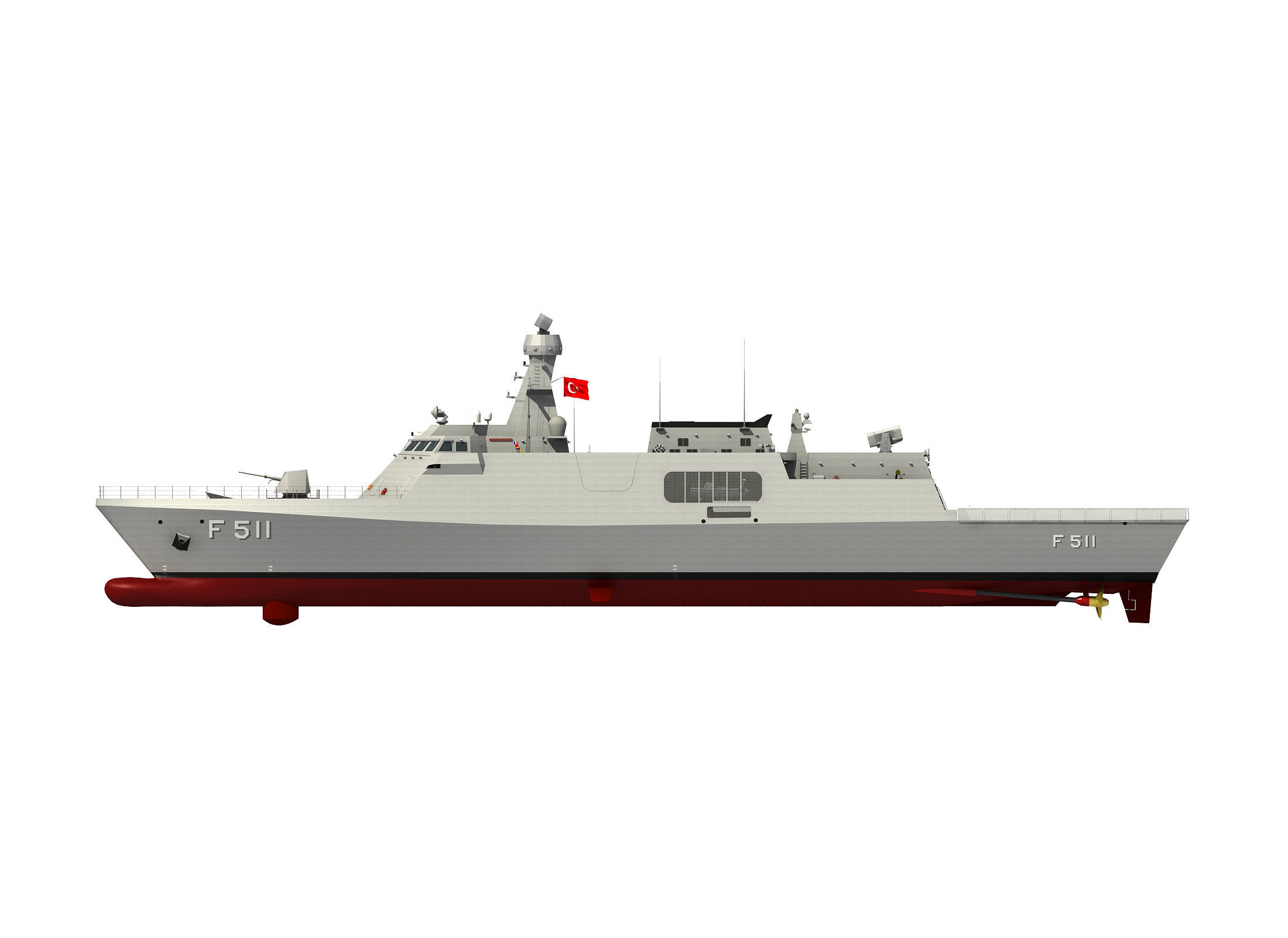 MILGEM CLASS CORVETTE TCG HEYBELIADA 3D model_35