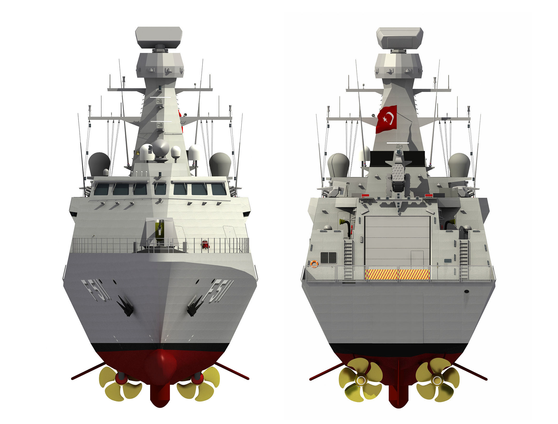 MILGEM CLASS CORVETTE TCG HEYBELIADA 3D model_14