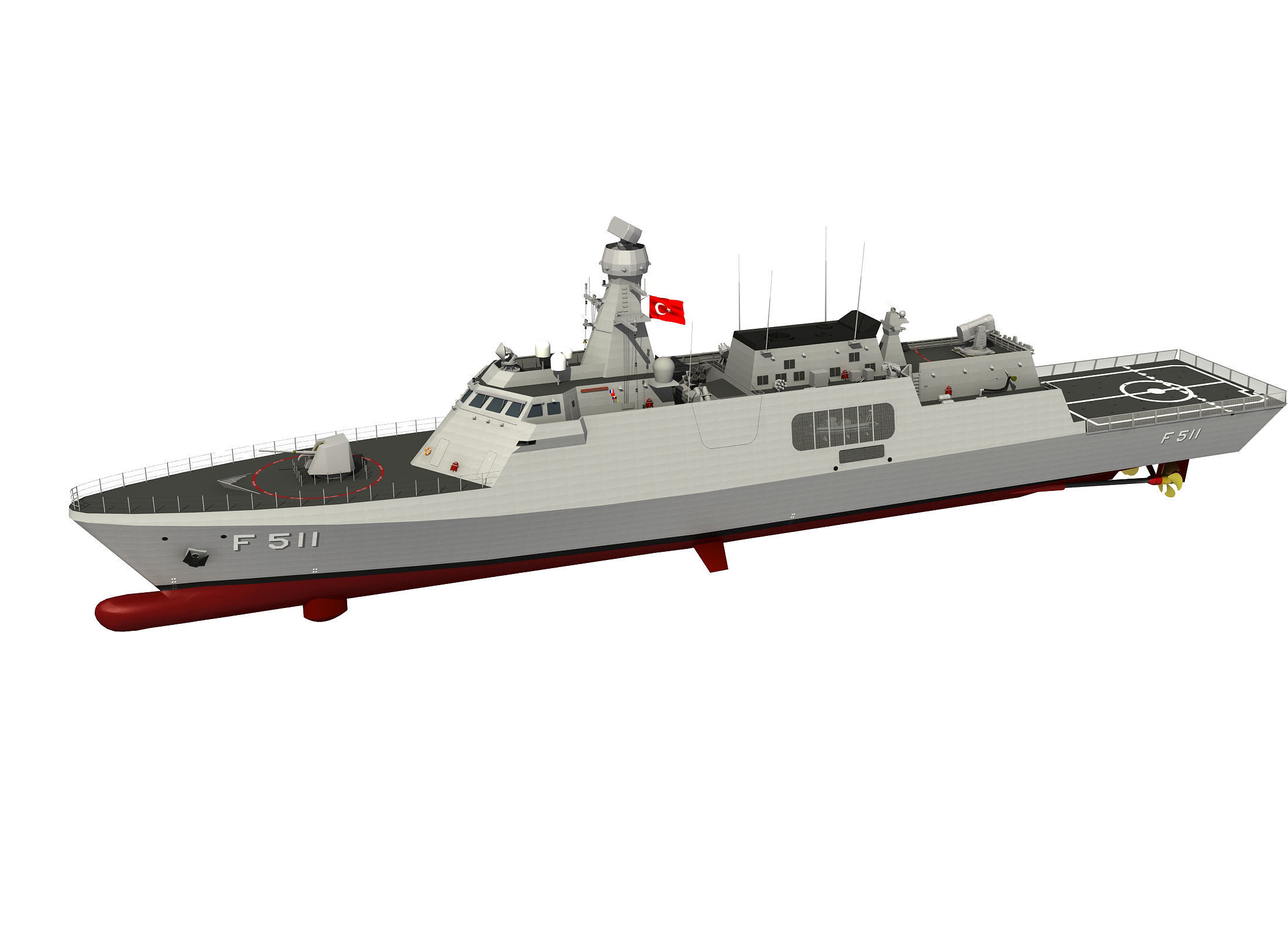 MILGEM CLASS CORVETTE TCG HEYBELIADA 3D model_2