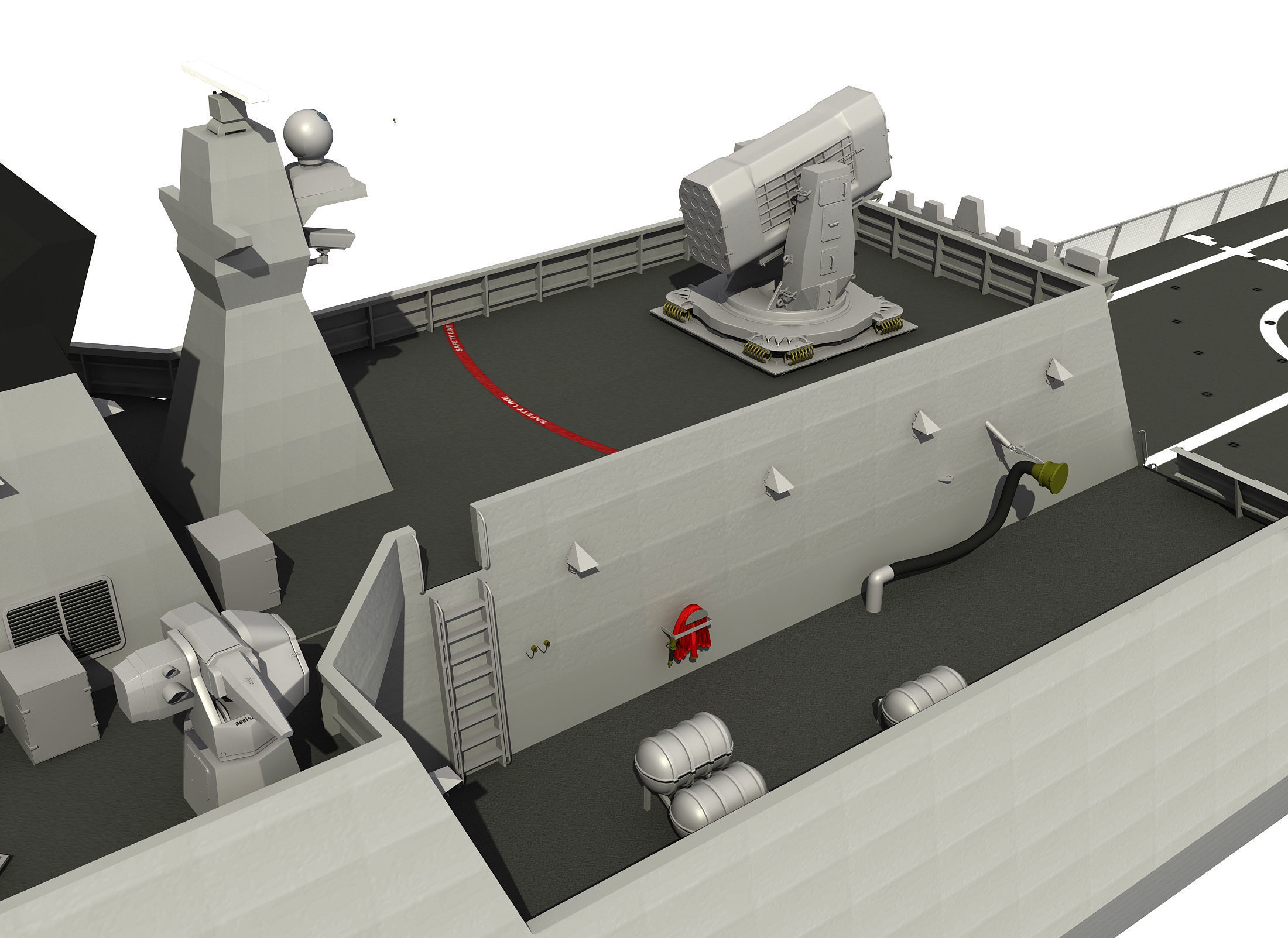 MILGEM CLASS CORVETTE TCG HEYBELIADA 3D model_7