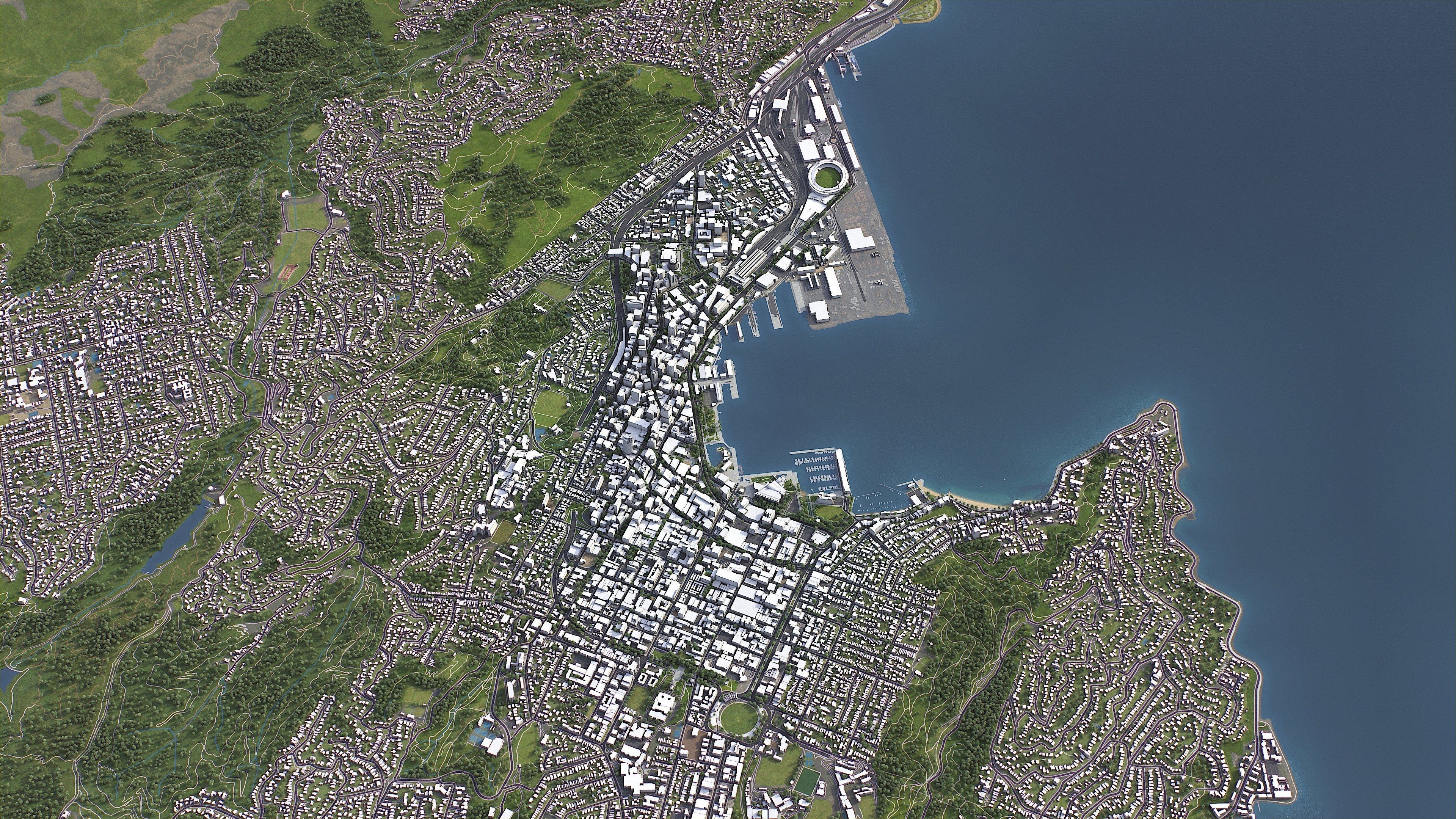 Wellington - 3D City Model Low-poly 3D model_11