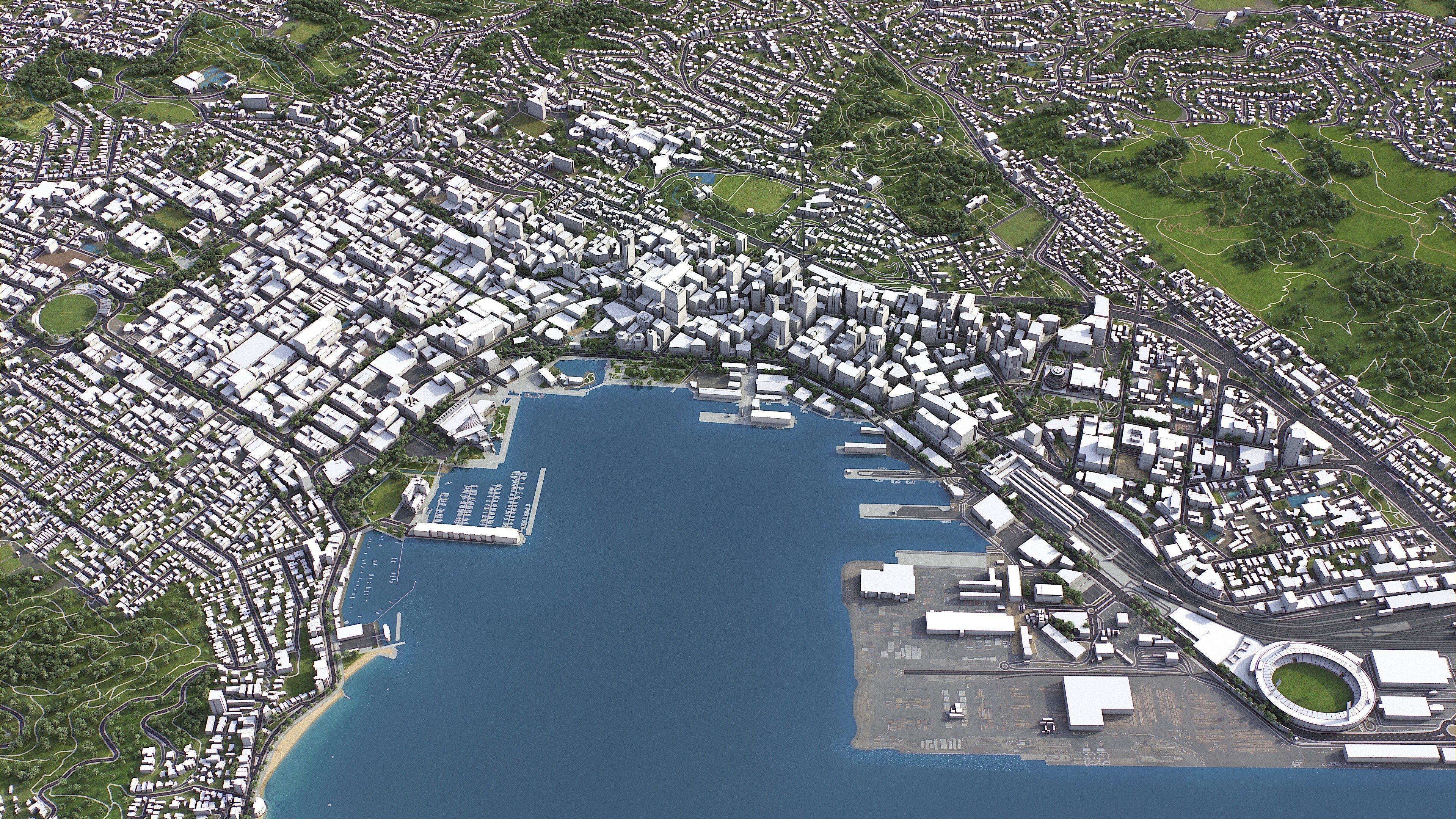Wellington - 3D City Model Low-poly 3D model_6