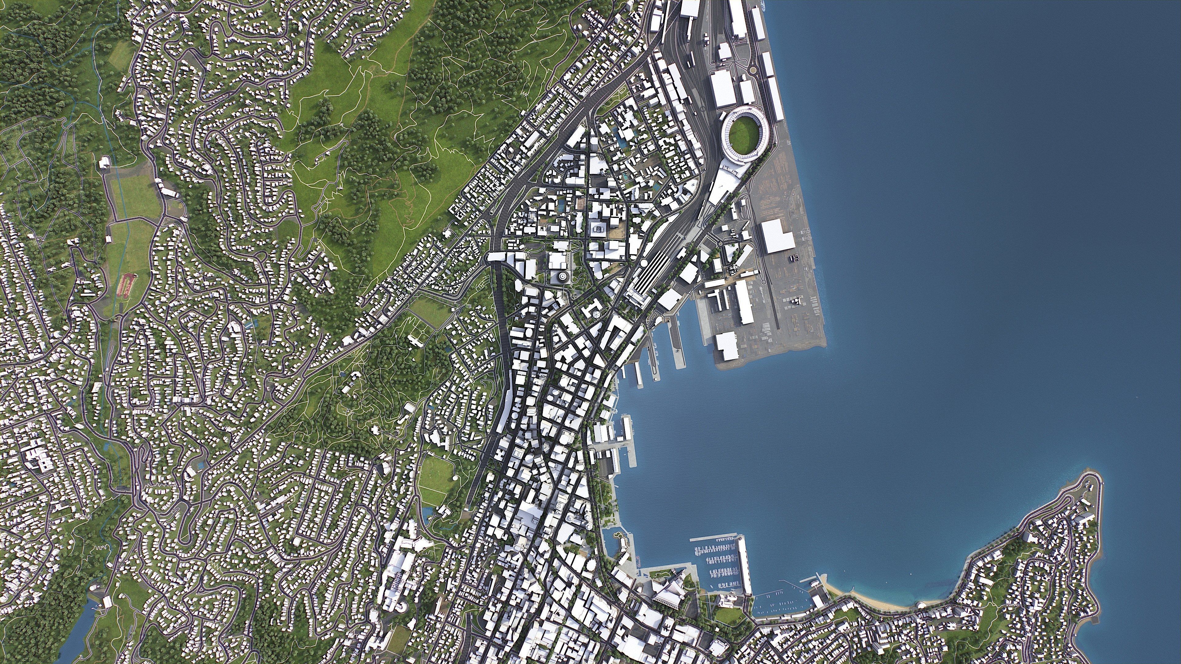 Wellington - 3D City Model Low-poly 3D model_10