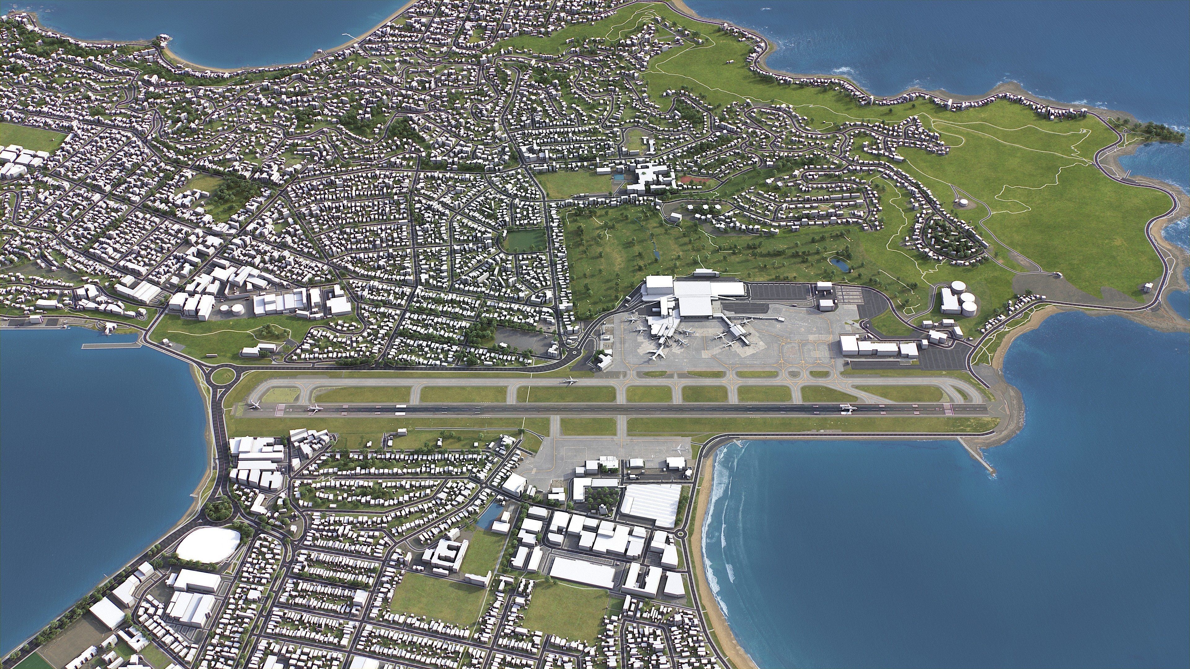 Wellington - 3D City Model Low-poly 3D model_20