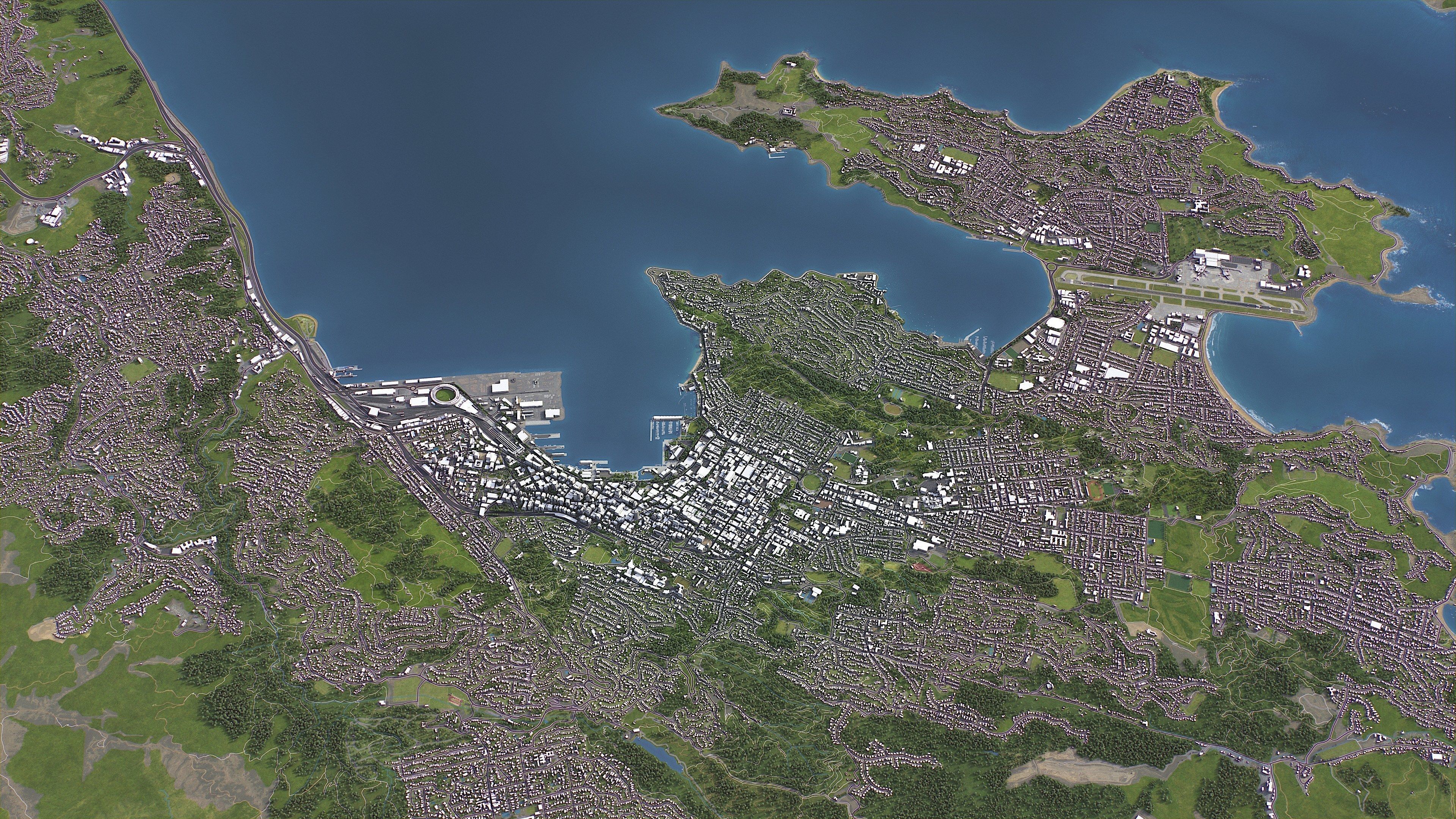 Wellington - 3D City Model Low-poly 3D model_12