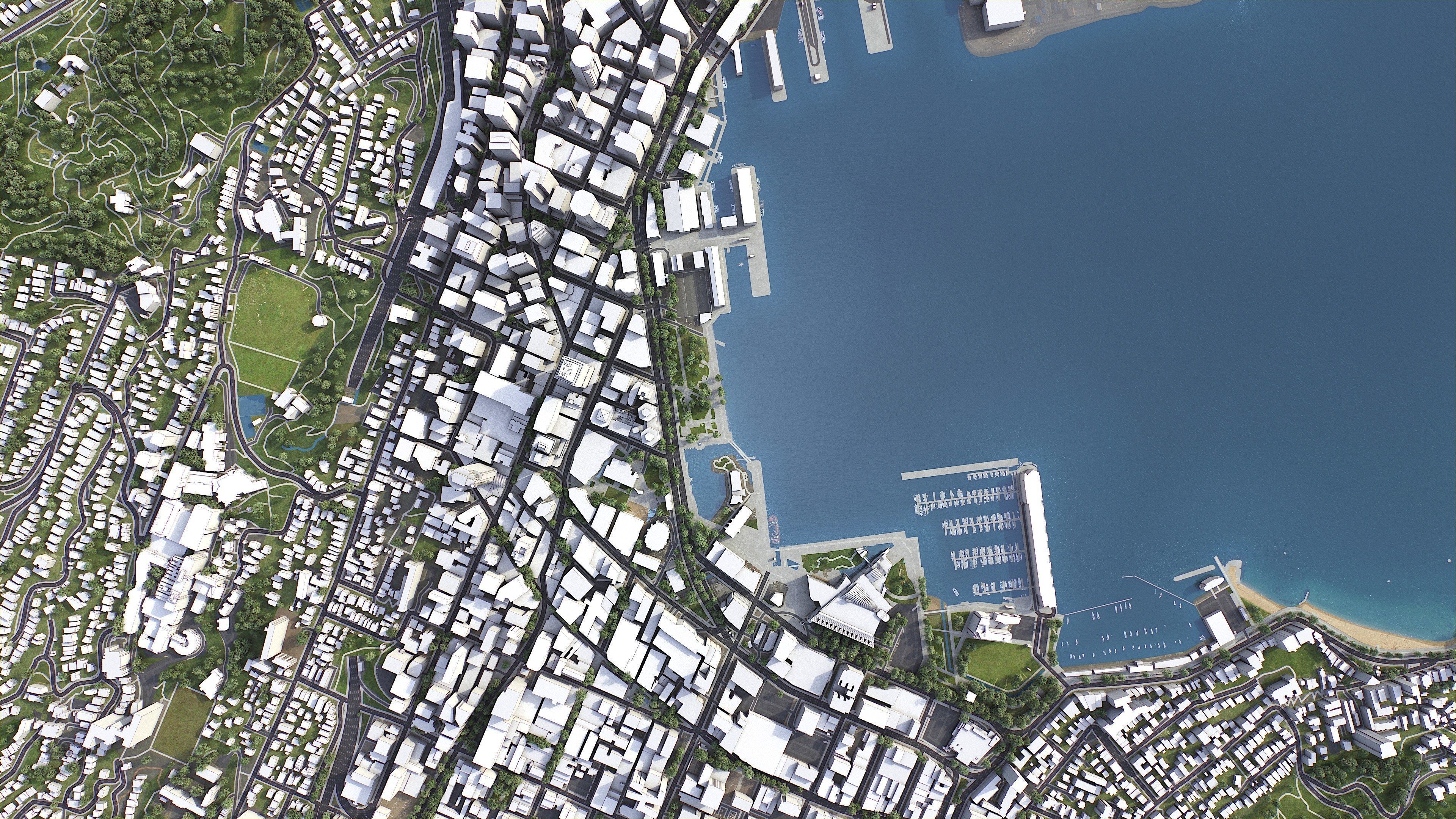 Wellington - 3D City Model Low-poly 3D model_8