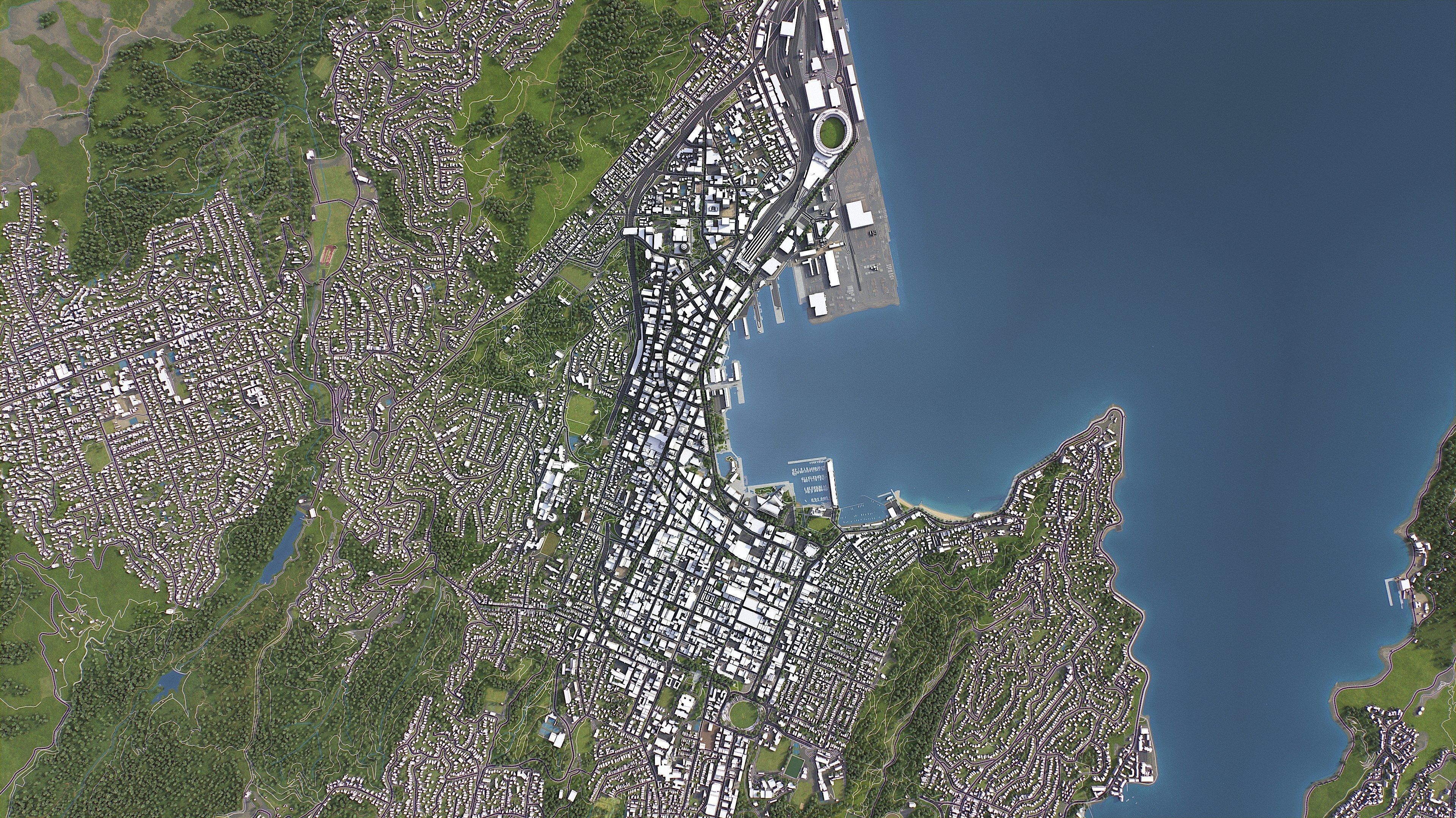 Wellington - 3D City Model Low-poly 3D model_17