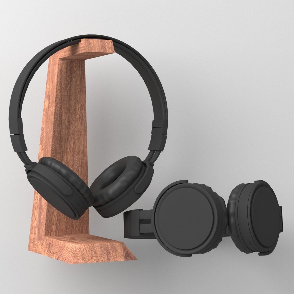Headphone and Stand 3D Model 3D model_4