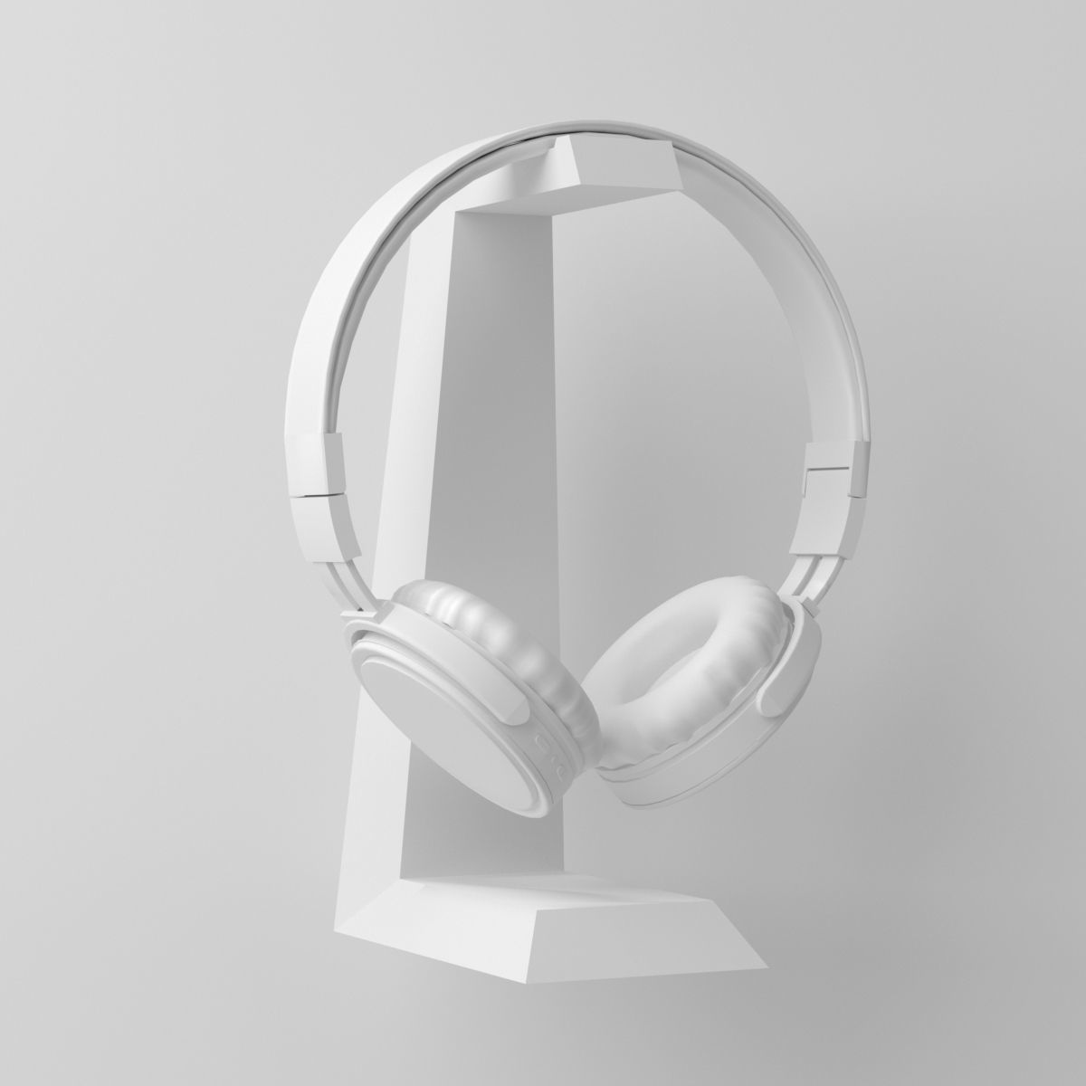 Headphone and Stand 3D Model 3D model_1