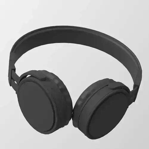 Headphone and Stand 3D Model