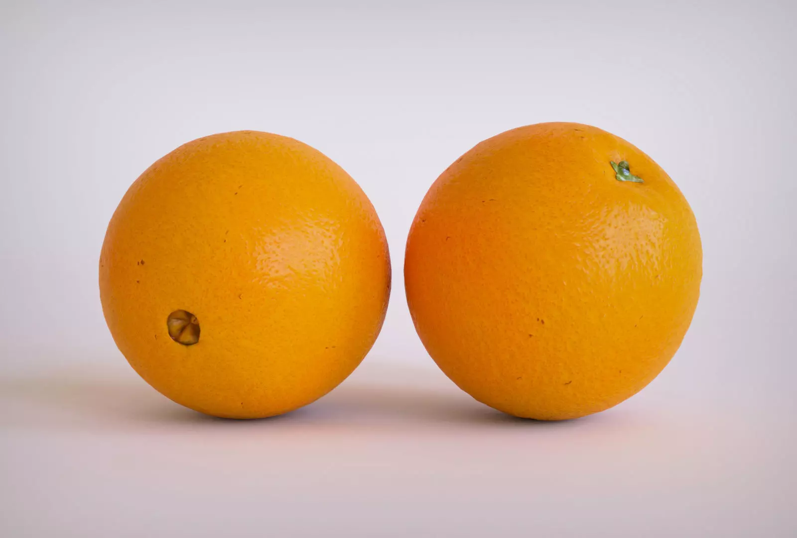 Orange two oranges Low-poly 3D model_0