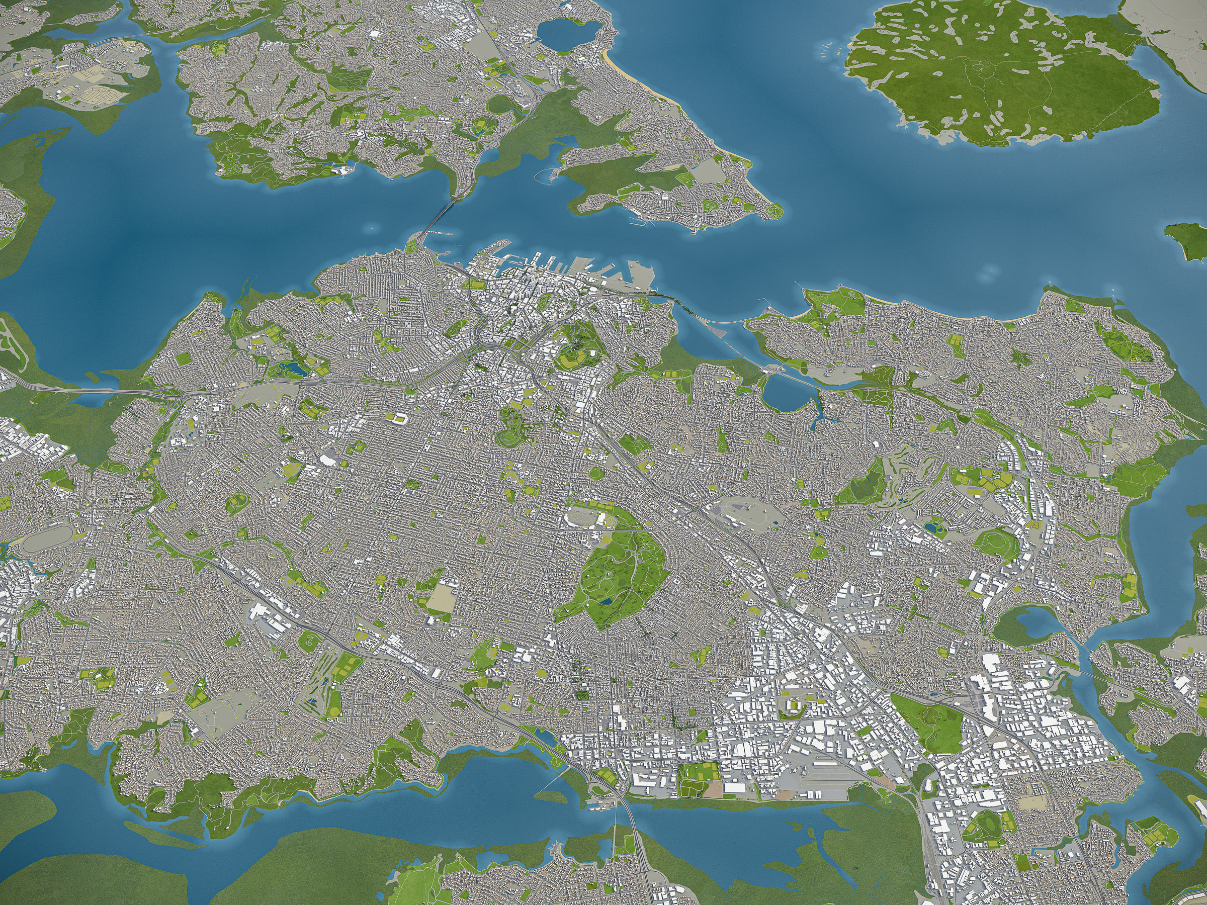 TOP 3 New Zealand Cities MEGAPACK 3D Model Collection_9