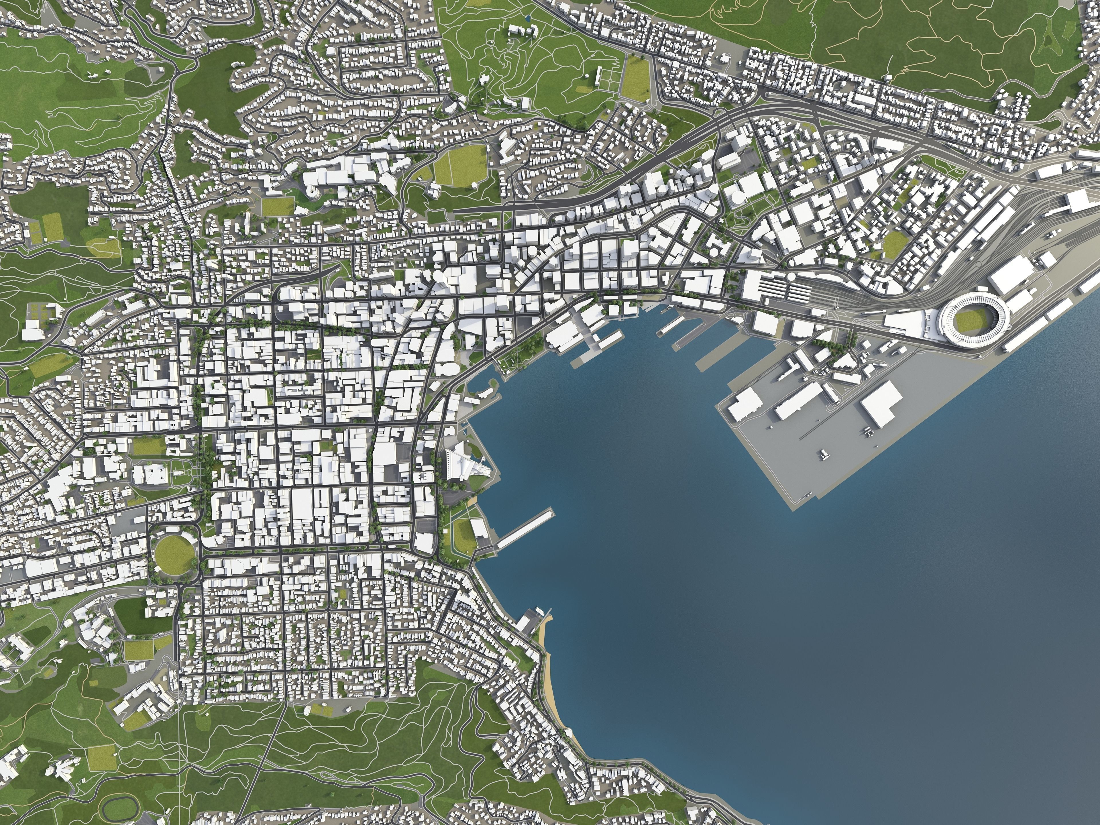 TOP 3 New Zealand Cities MEGAPACK 3D Model Collection_25