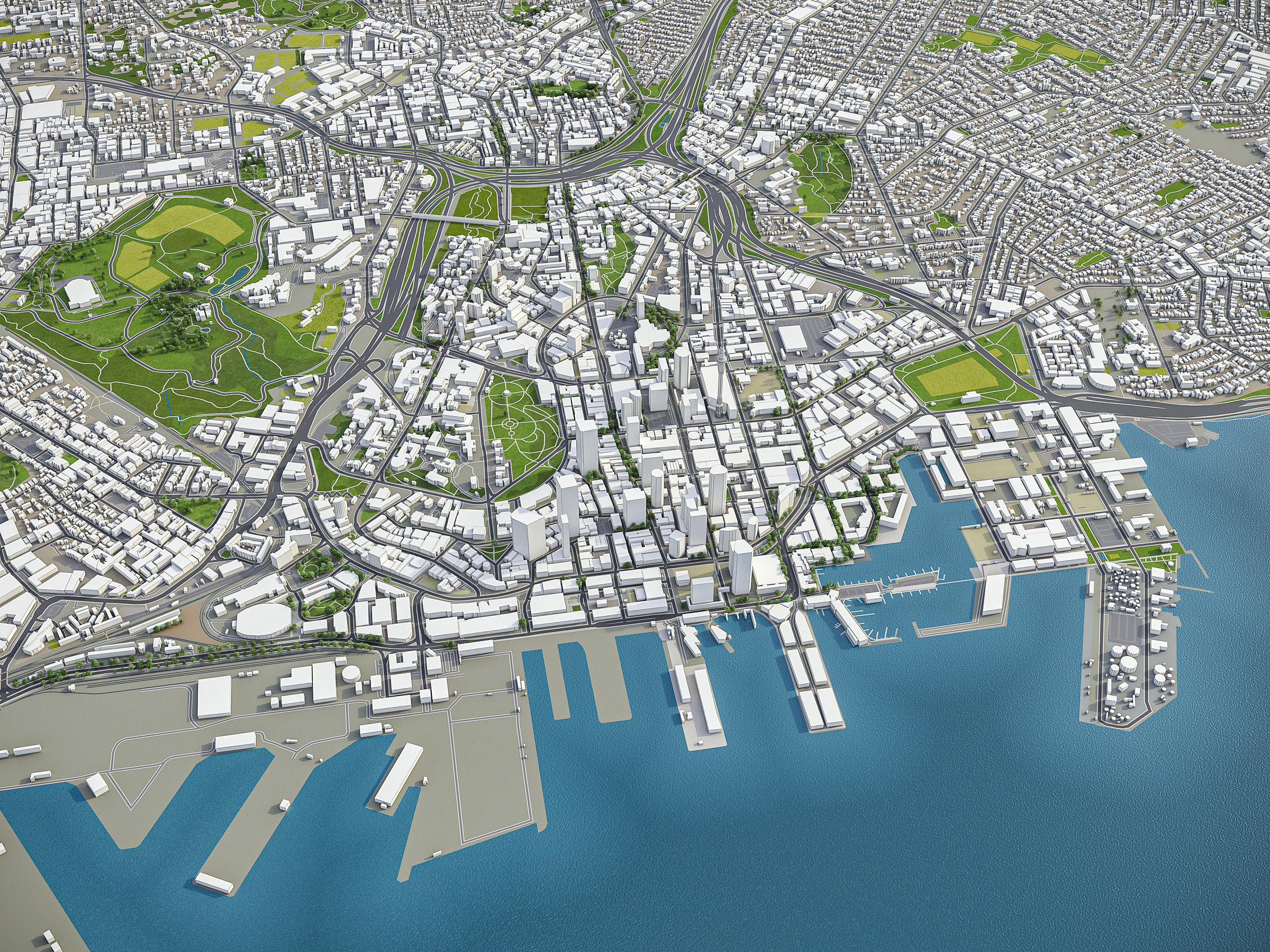 TOP 3 New Zealand Cities MEGAPACK 3D Model Collection_4