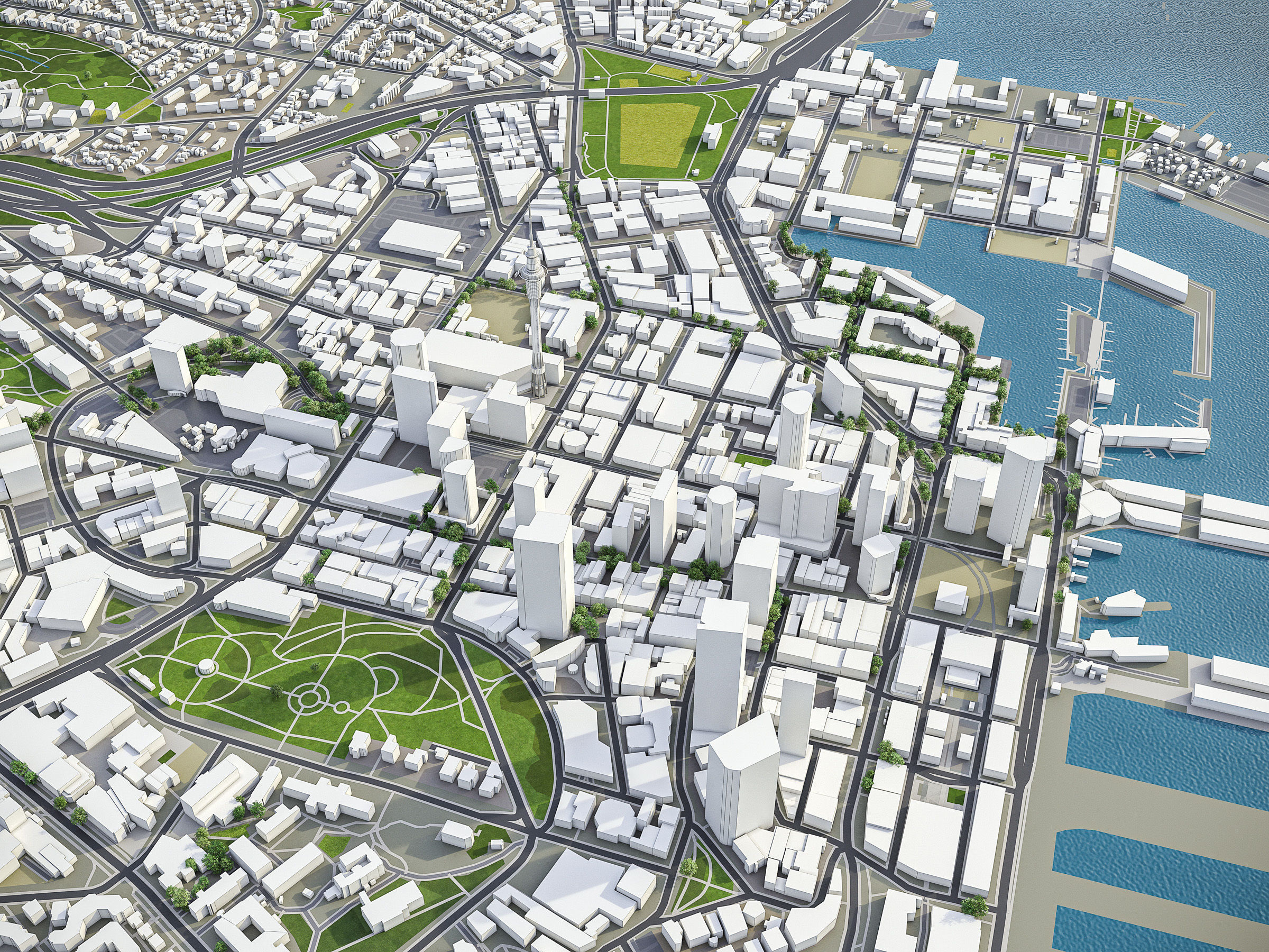TOP 3 New Zealand Cities MEGAPACK 3D Model Collection_3