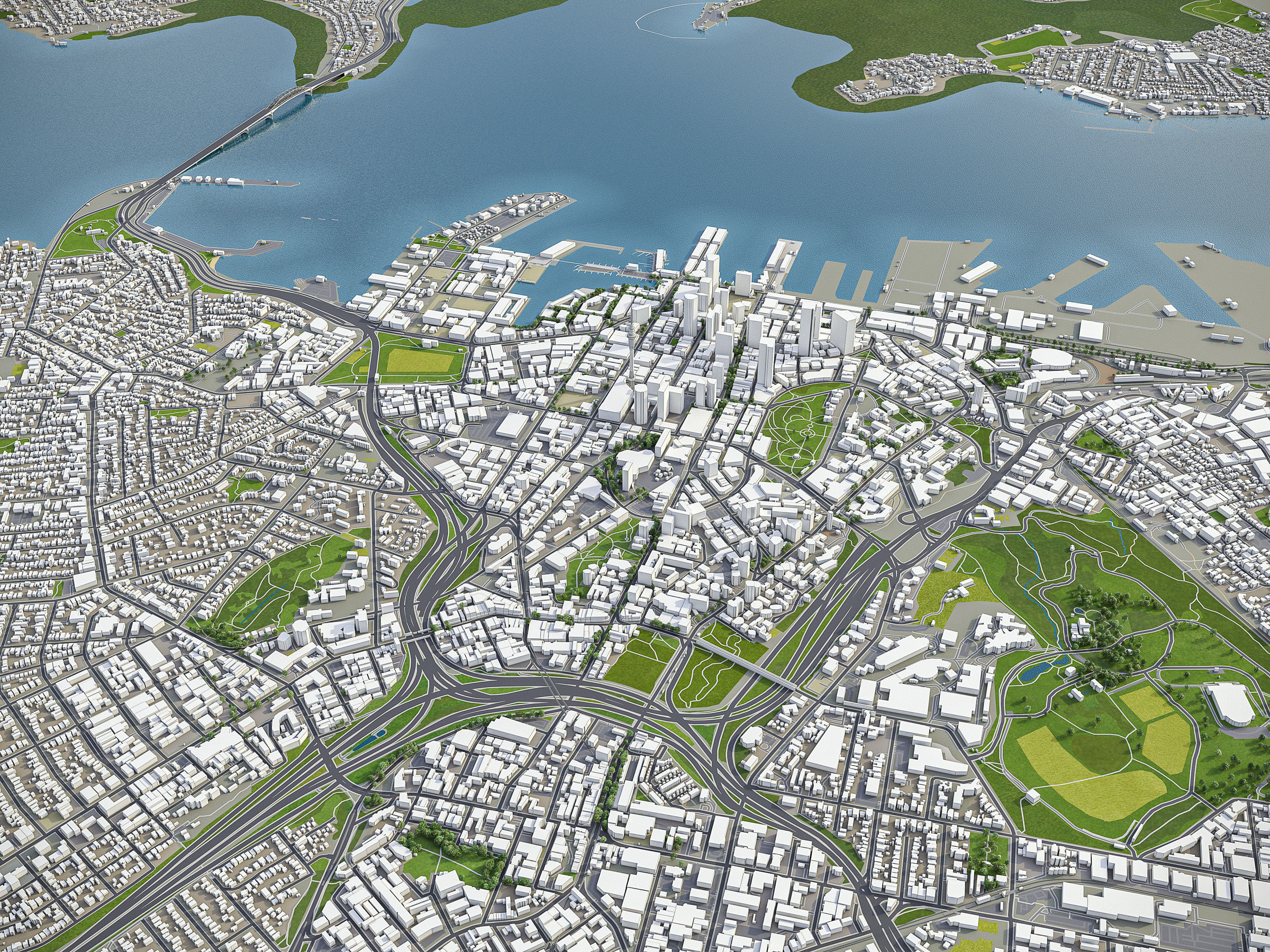 TOP 3 New Zealand Cities MEGAPACK 3D Model Collection_8