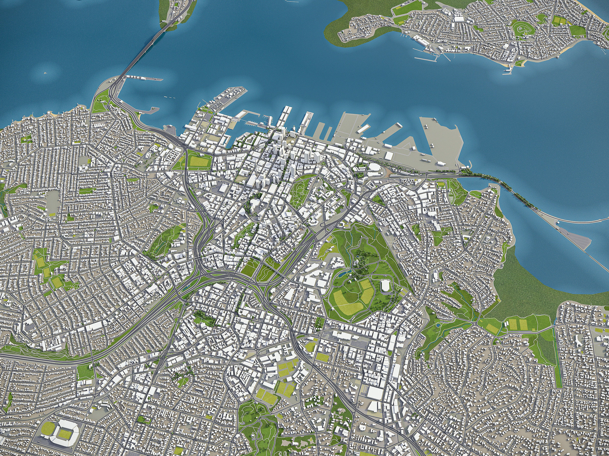 TOP 3 New Zealand Cities MEGAPACK 3D Model Collection_11