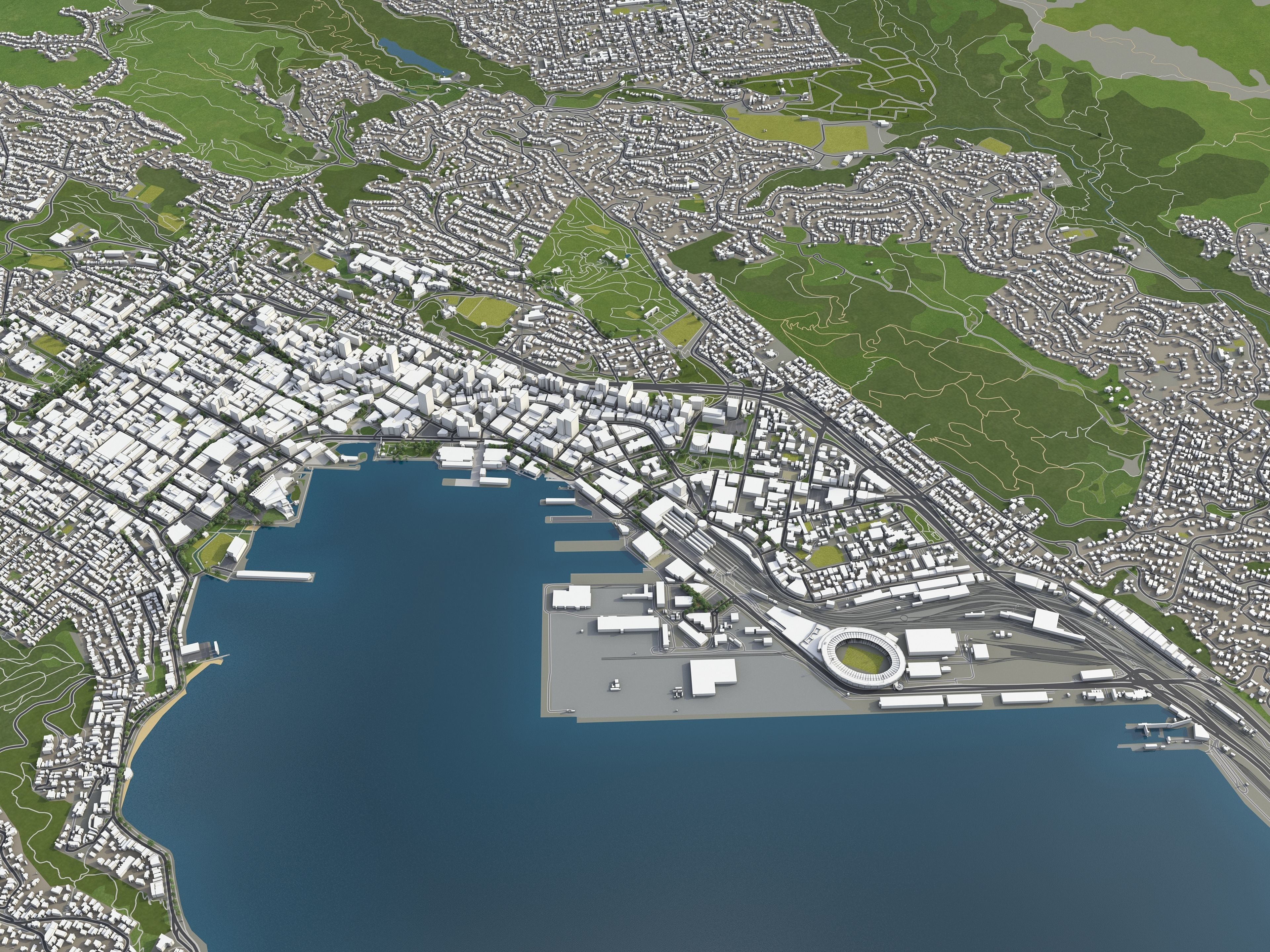 TOP 3 New Zealand Cities MEGAPACK 3D Model Collection_20