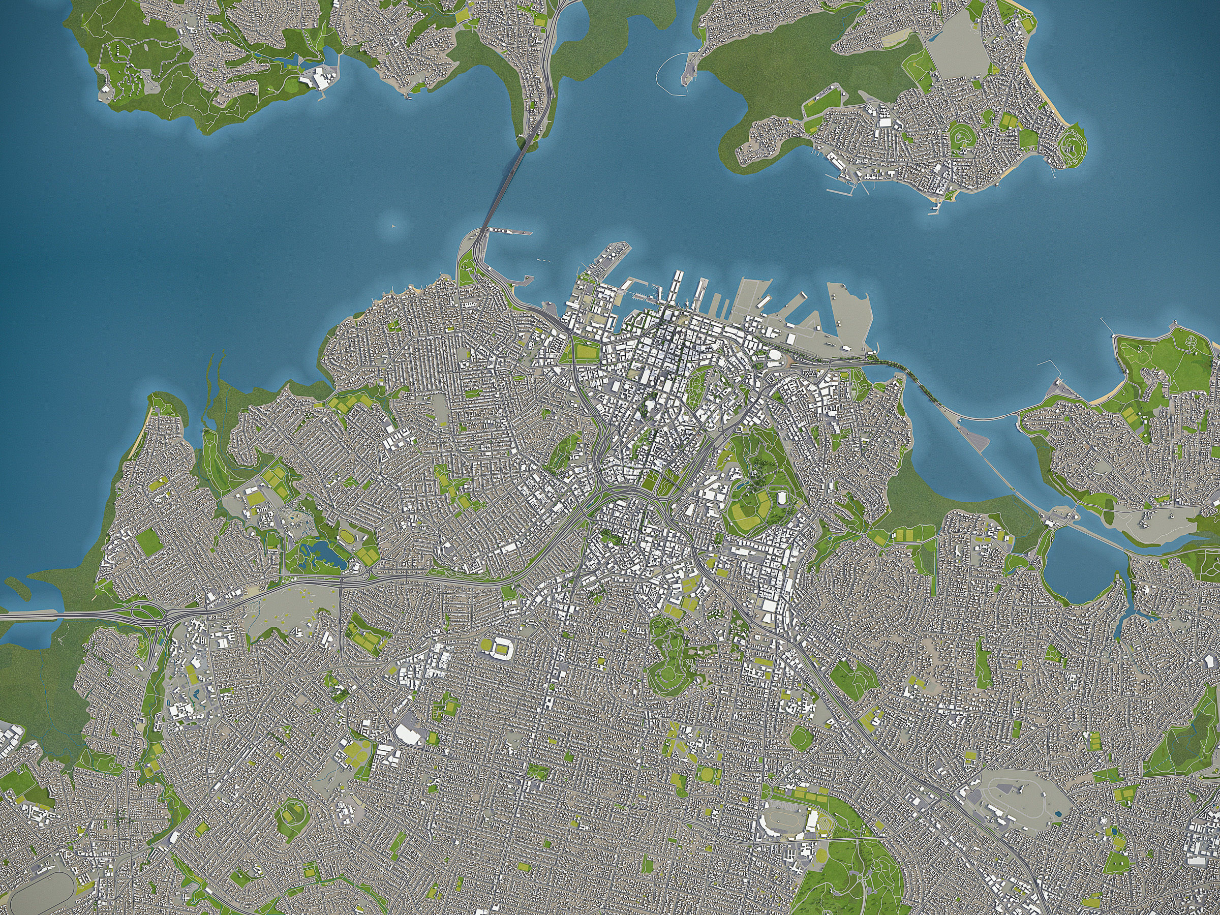TOP 3 New Zealand Cities MEGAPACK 3D Model Collection_17