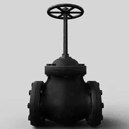 Big pipe check valve Low-poly 3D model