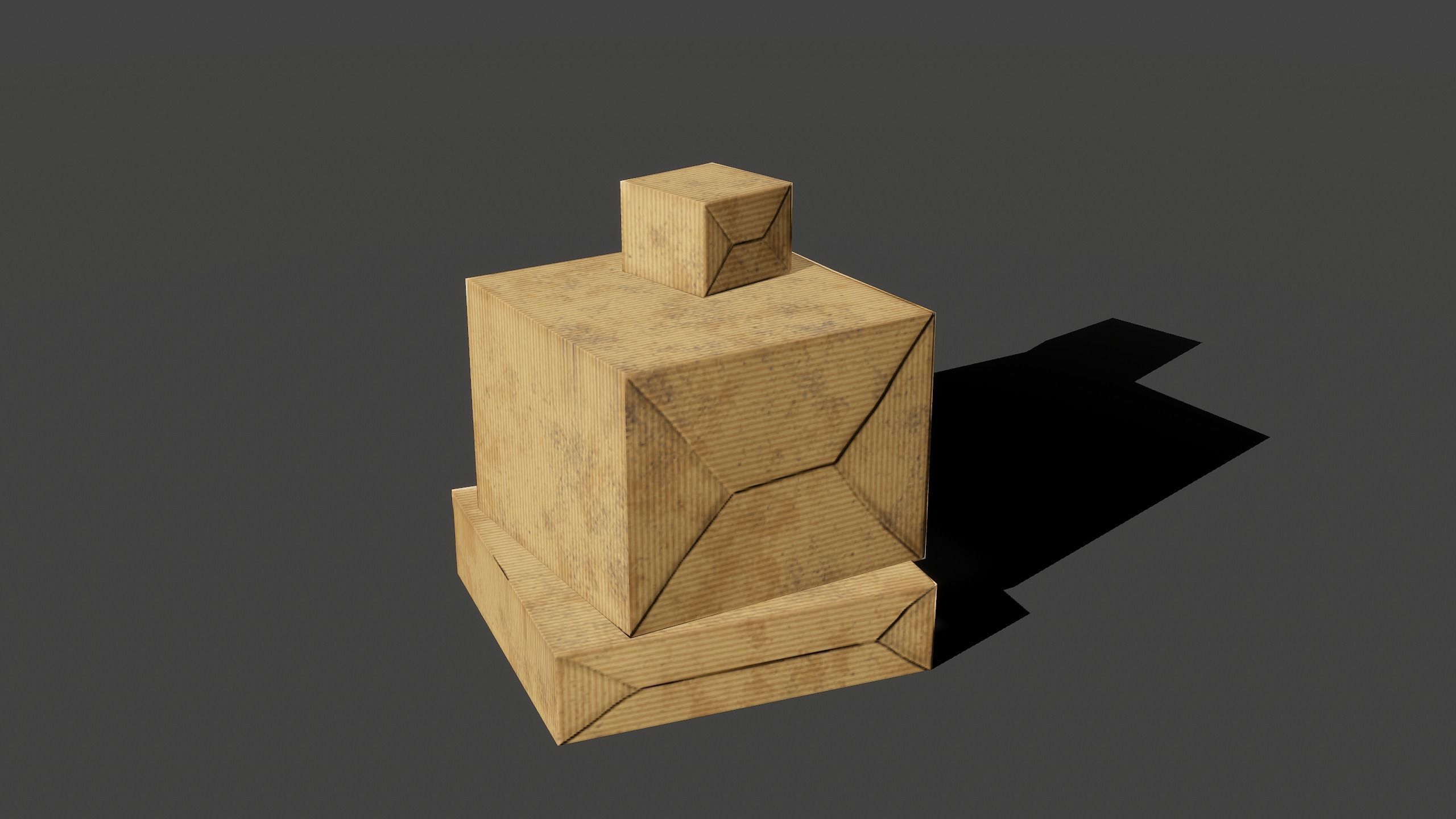 Paper Box Low-poly 3D model_6