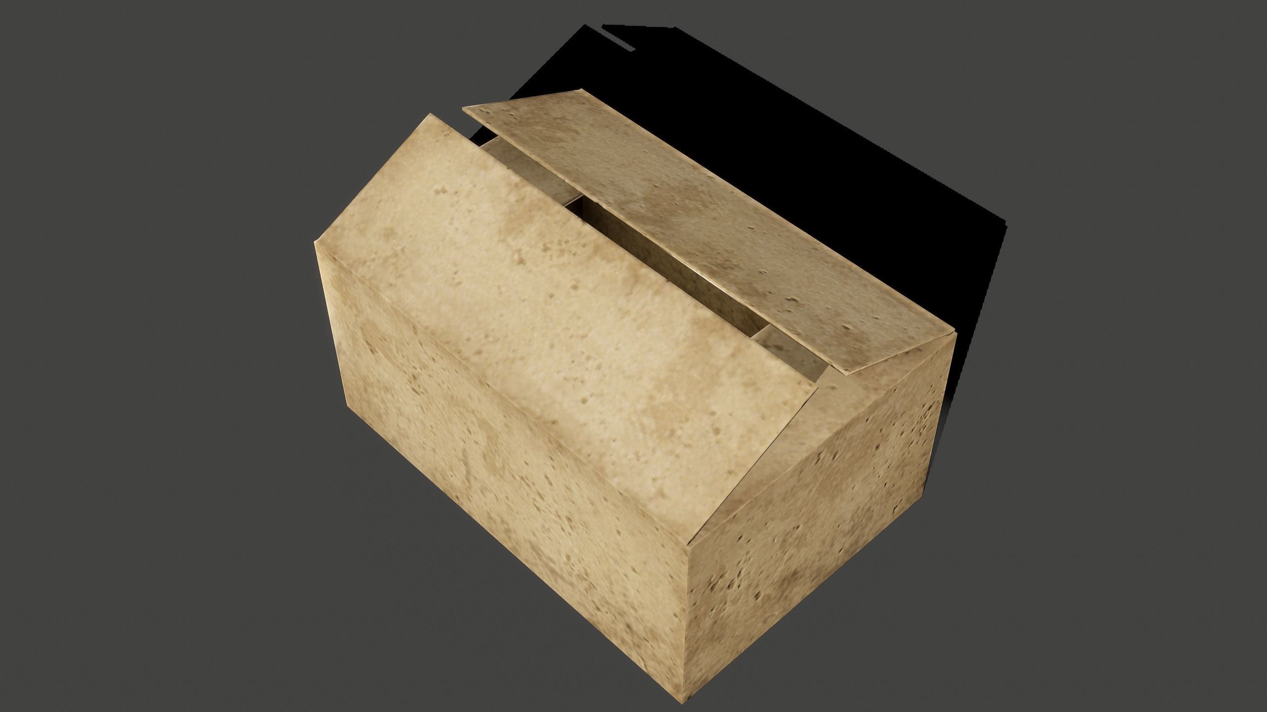 Paper Box Low-poly 3D model_8