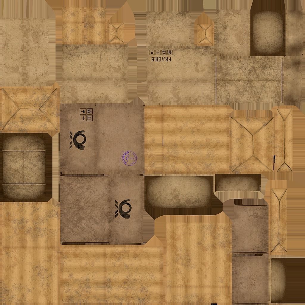 Paper Box Low-poly 3D model_12