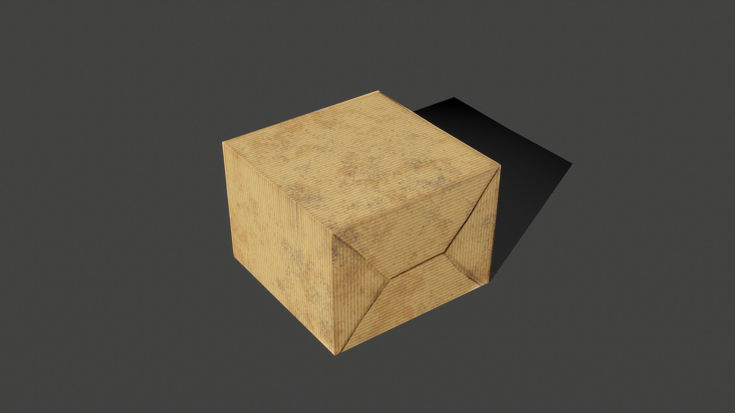 Paper Box Low-poly 3D model_10