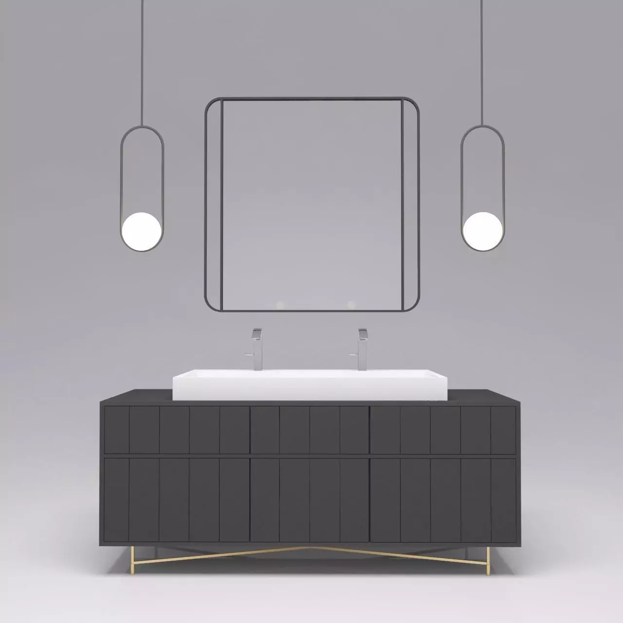 bathroom furniture Free low-poly 3D model
