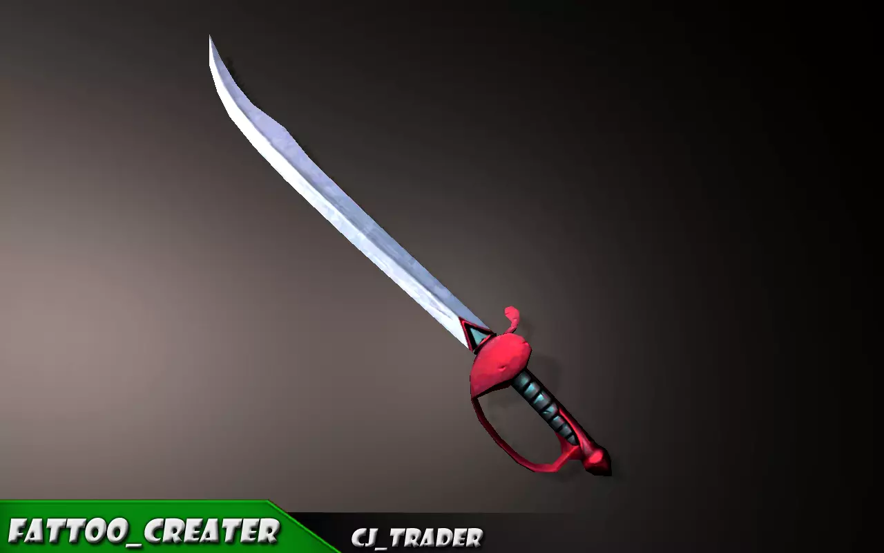 Aladdin Sword Low-Poly 3D Model Low-poly 3D model_0