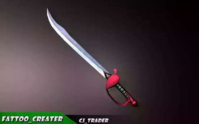 Aladdin Sword Low-Poly 3D Model Low-poly 3D model