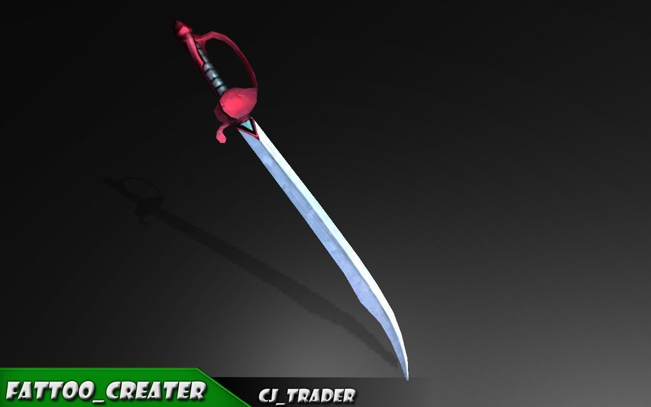 Aladdin Sword Low-Poly 3D Model Low-poly 3D model_4