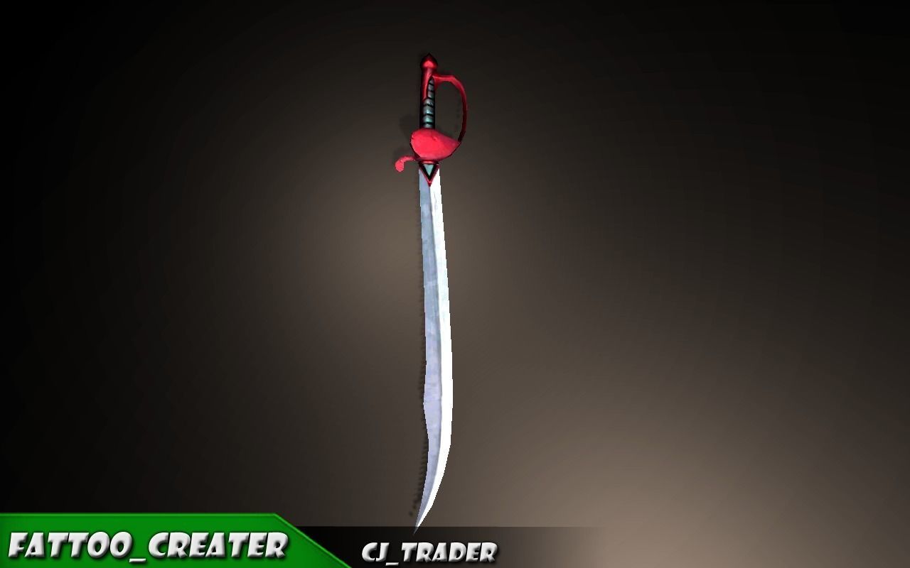 Aladdin Sword Low-Poly 3D Model Low-poly 3D model_2