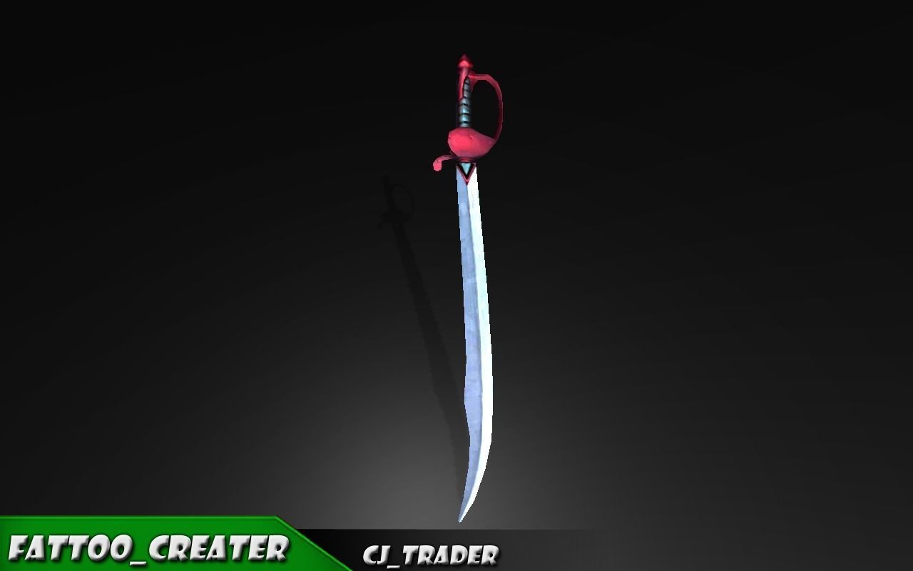 Aladdin Sword Low-Poly 3D Model Low-poly 3D model_5