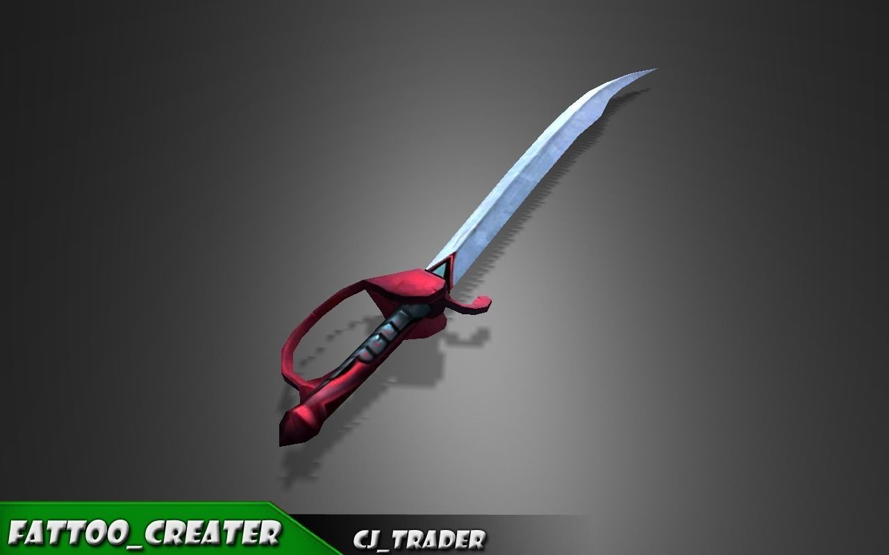 Aladdin Sword Low-Poly 3D Model Low-poly 3D model_1