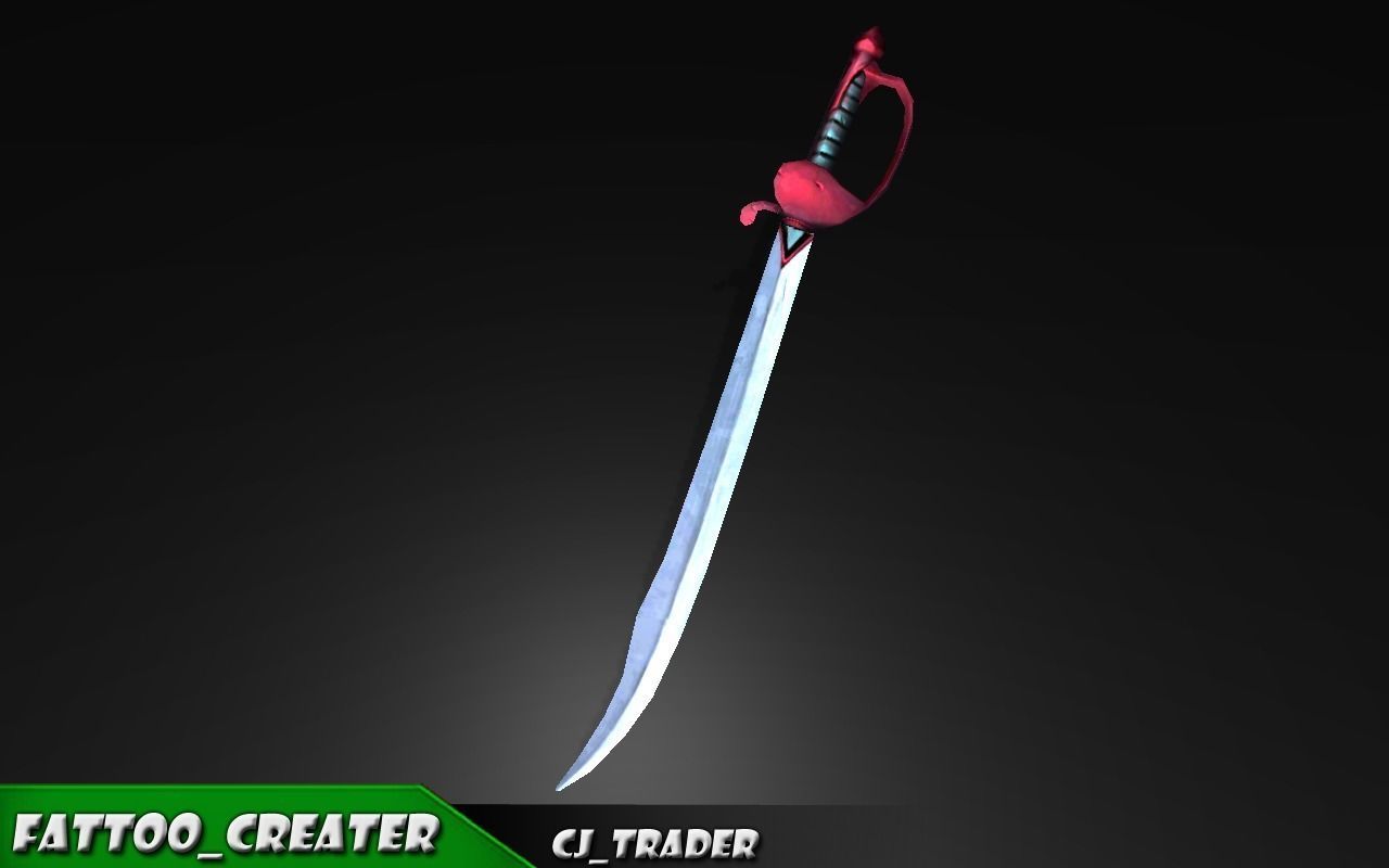 Aladdin Sword Low-Poly 3D Model Low-poly 3D model_3