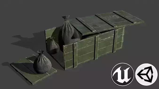 Loot Box Low-poly 3D model