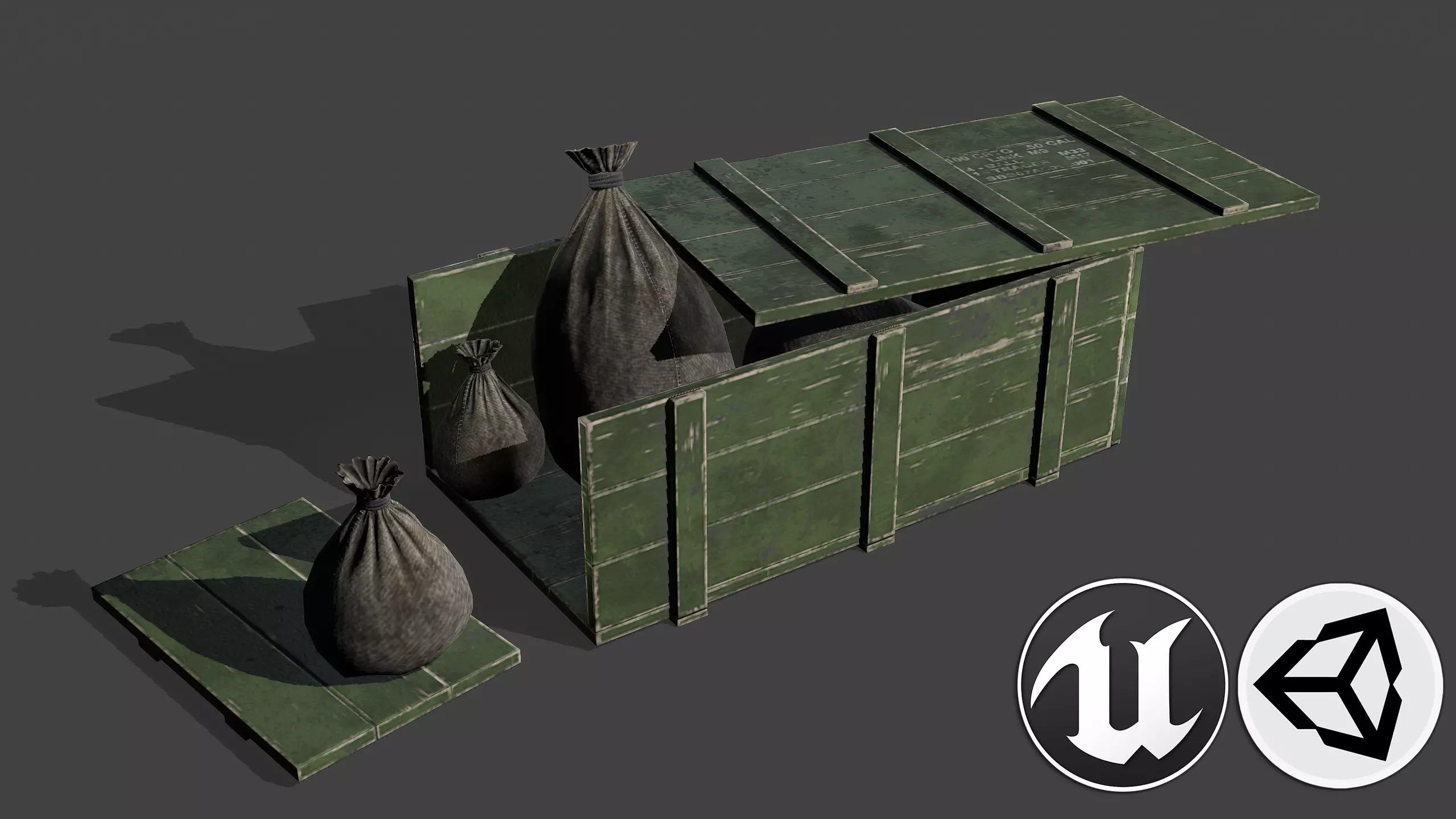 Loot Box Low-poly 3D model_0