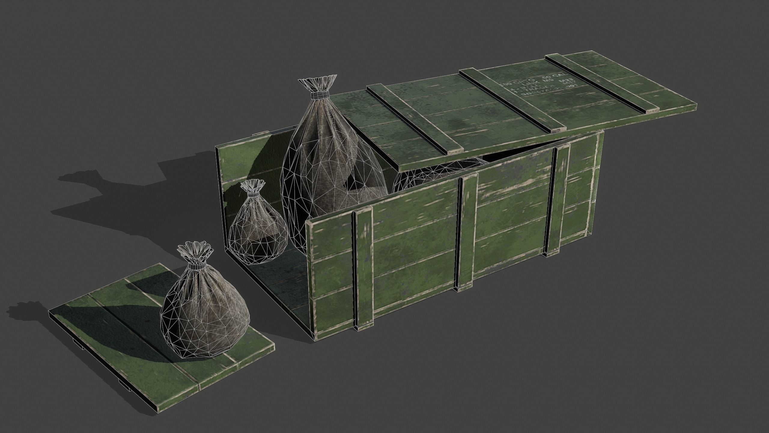 Loot Box Low-poly 3D model_1