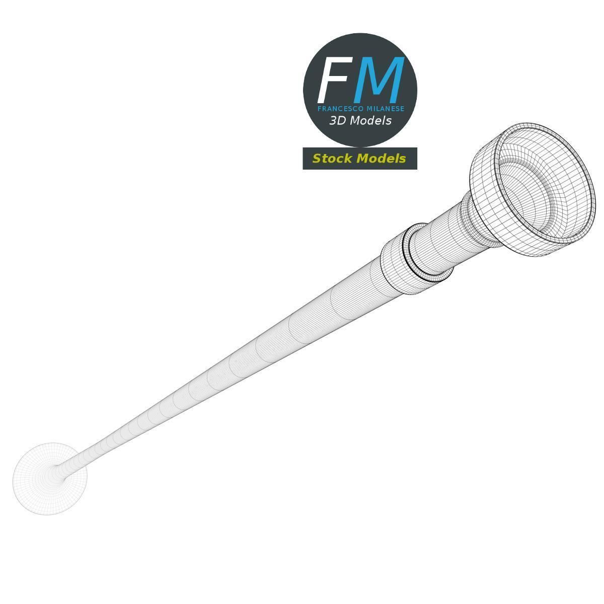 Long trumpet 3D model_8