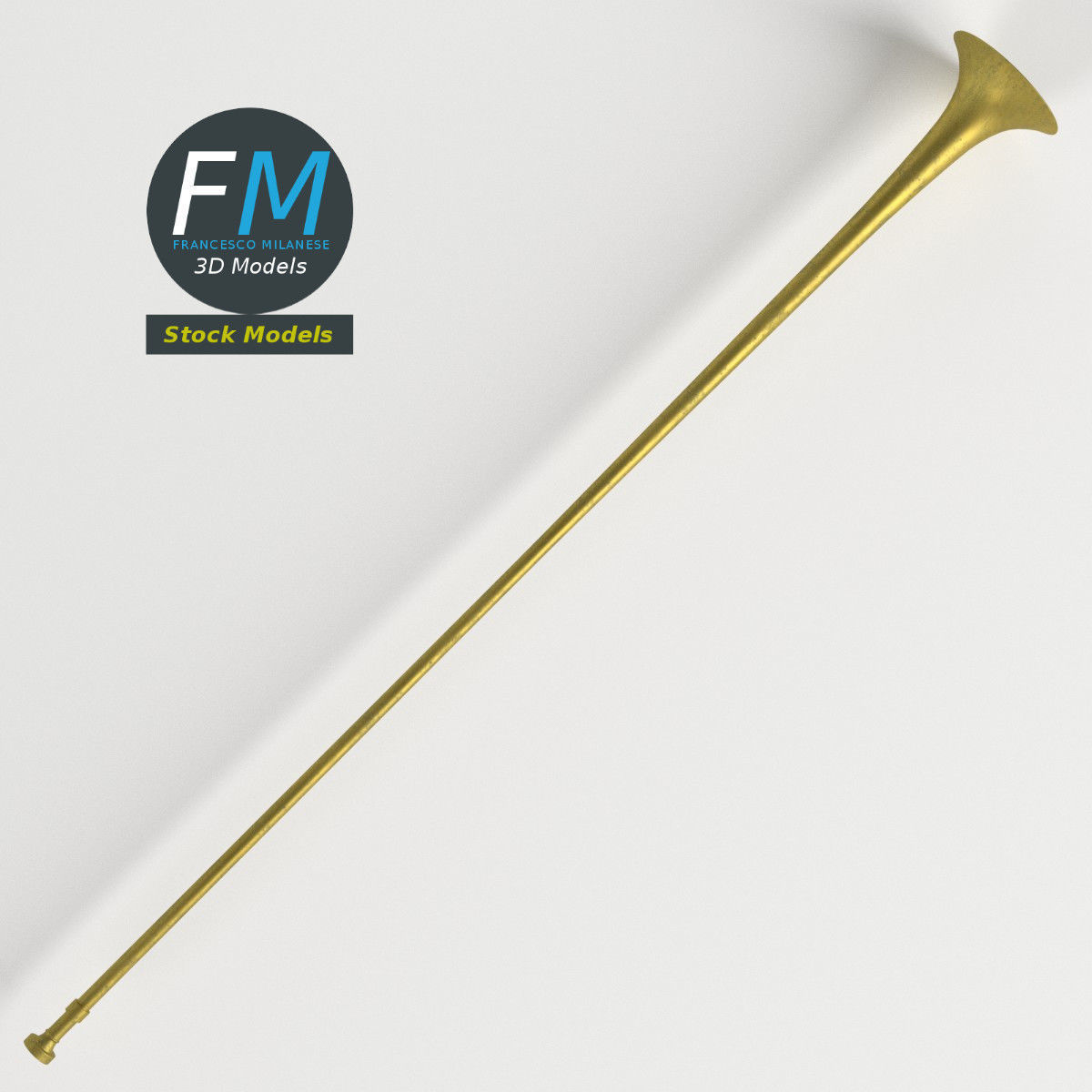 Long trumpet 3D model_6