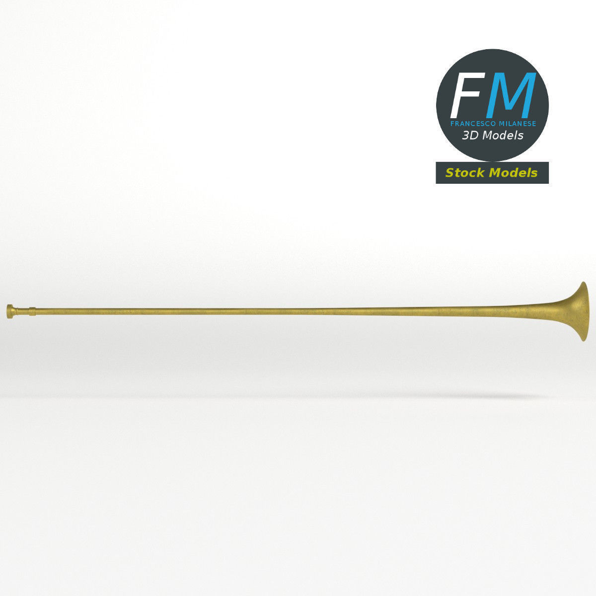 Long trumpet 3D model_4