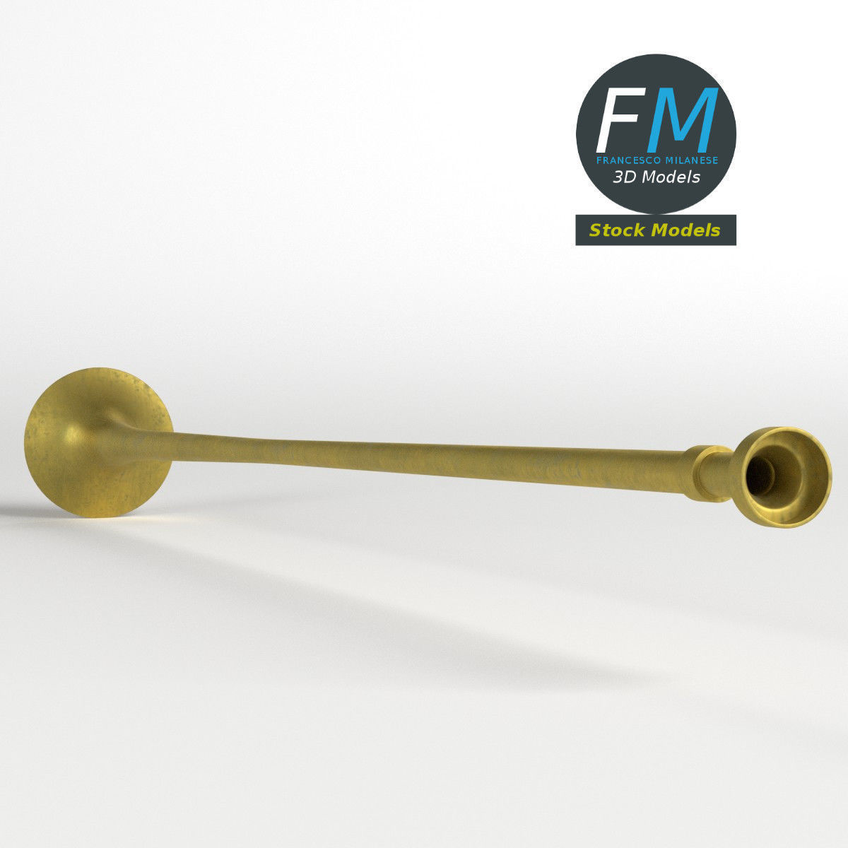 Long trumpet 3D model_3