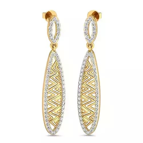 Women long earrings 3dm stl render detail 3D print model