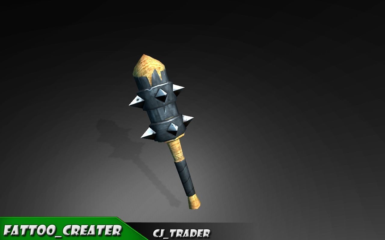 Fantasy Mace - Hammer Collection Pack Low-Poly 3D Model _14