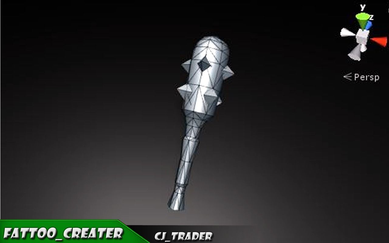 Fantasy Mace - Hammer Collection Pack Low-Poly 3D Model _24