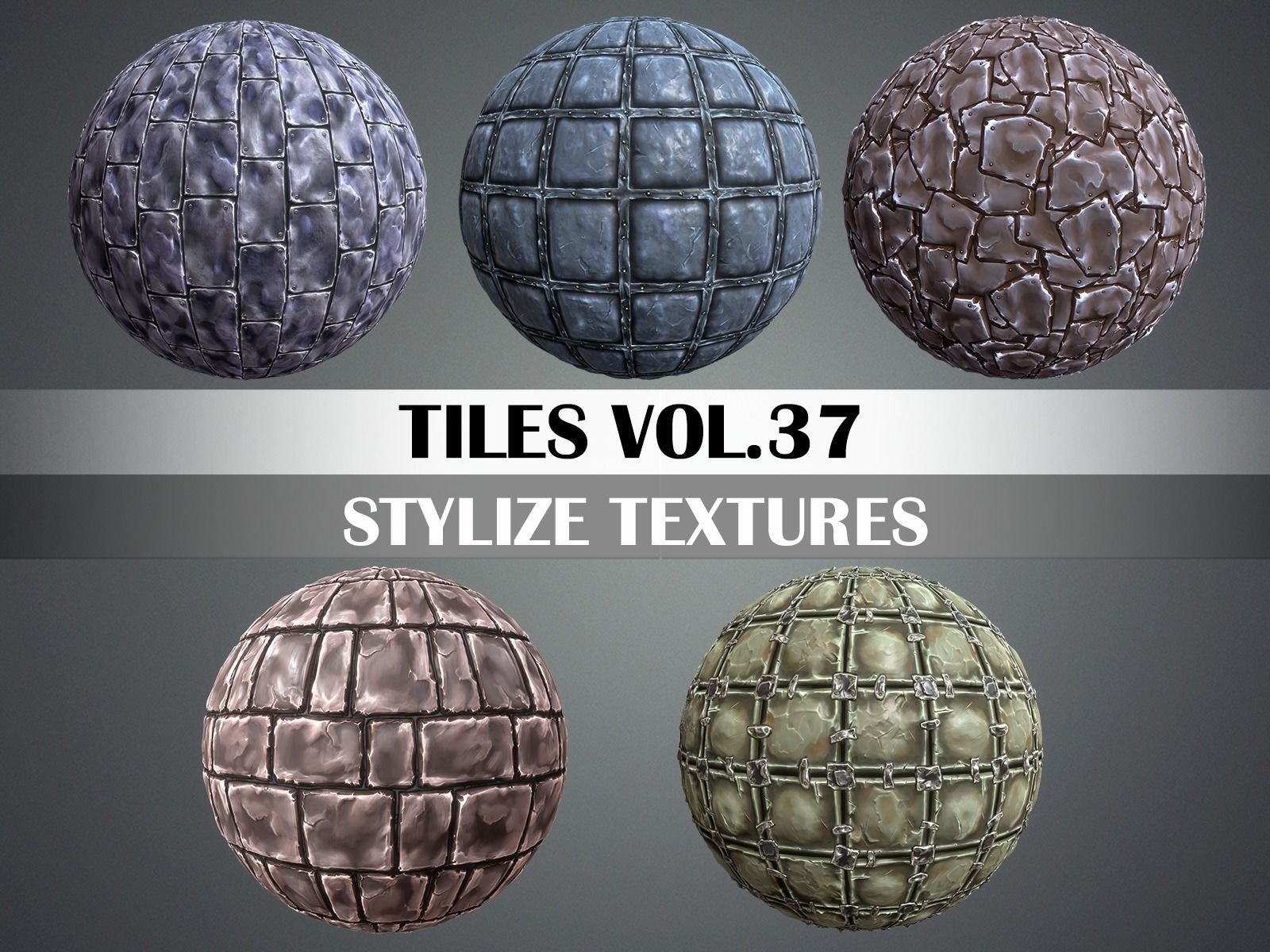 Stylized Tiles Vol 37 - Hand Painted Textures Texture_2